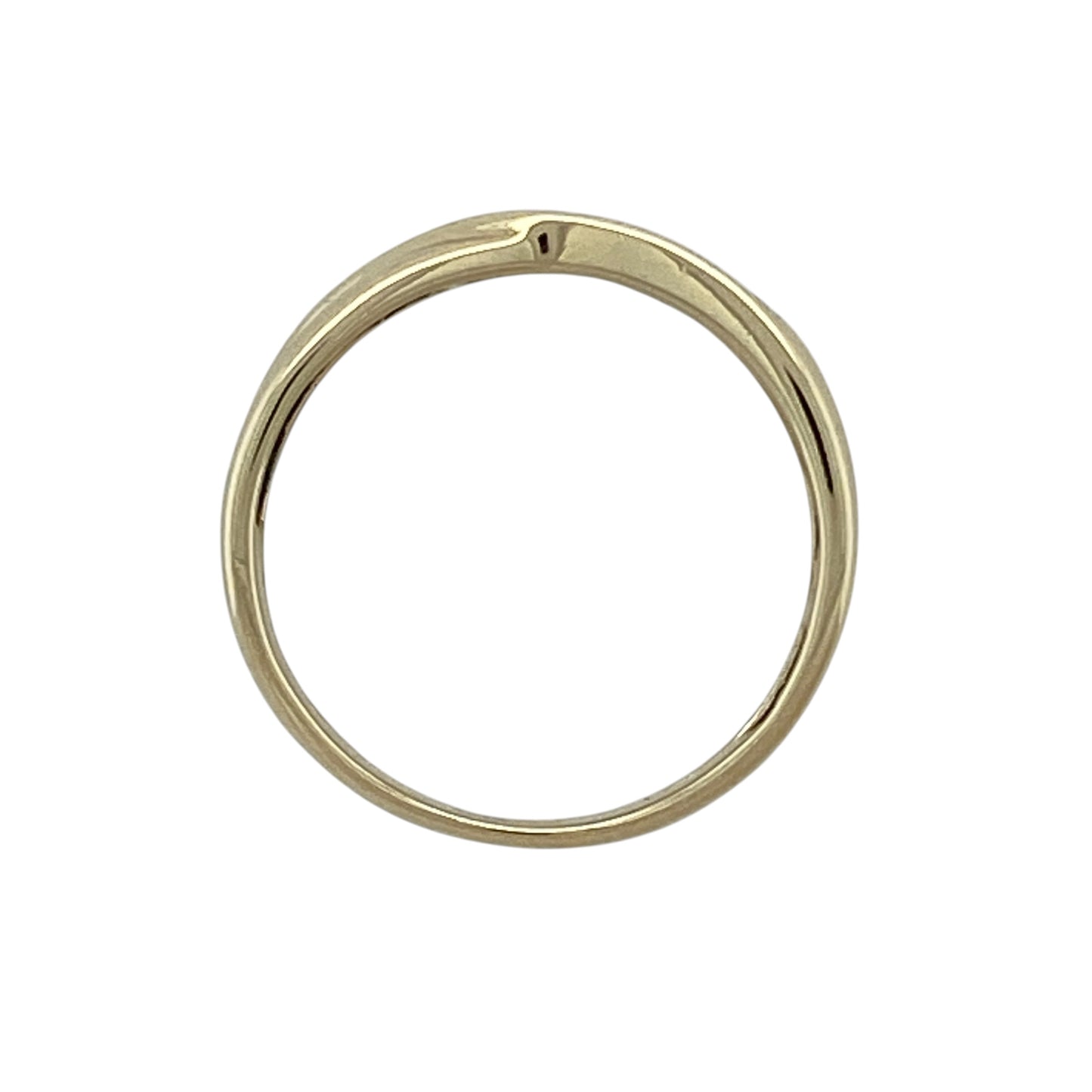9ct Gold & Diamond Set Crossover Band Ring