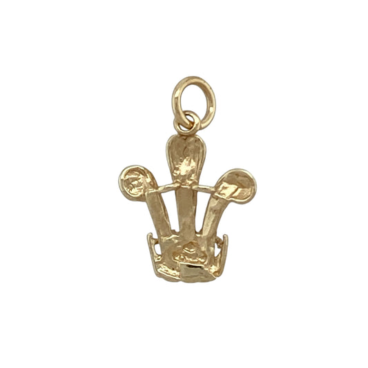 Add heritage-inspired style and symbolic meaning to your collection with this pre-owned 9ct yellow gold Welsh Three Feathers pendant—an elegant piece with timeless appeal.
Design: The pendant features the iconic Prince of Wales’s feathers motif, representing tradition, strength, and Welsh heritage, with fine detailing that enhances its classic look.
Material: Made from 9-carat yellow gold, the polished finish enhances the warm tone of the metal while highlighting the intricate design.