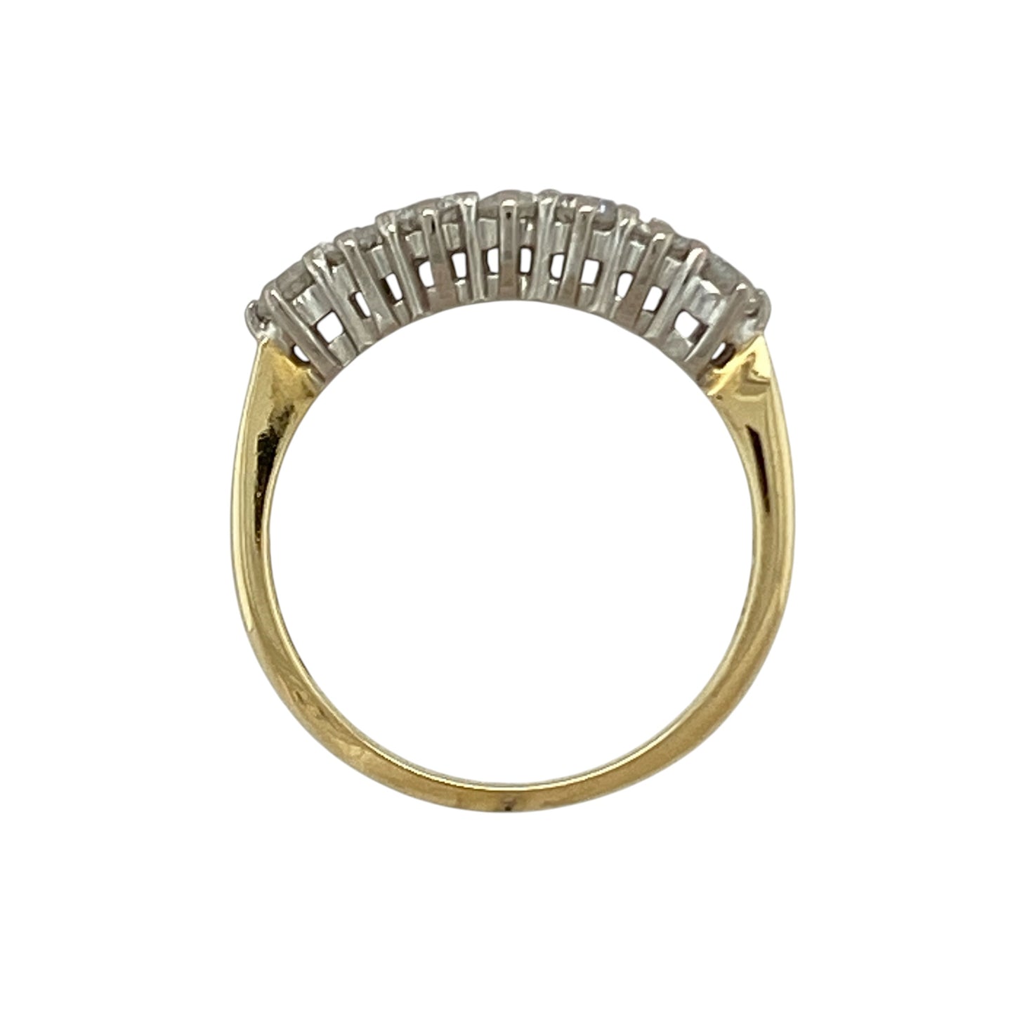 18ct Gold & Diamond Set Seven Stone Band Ring