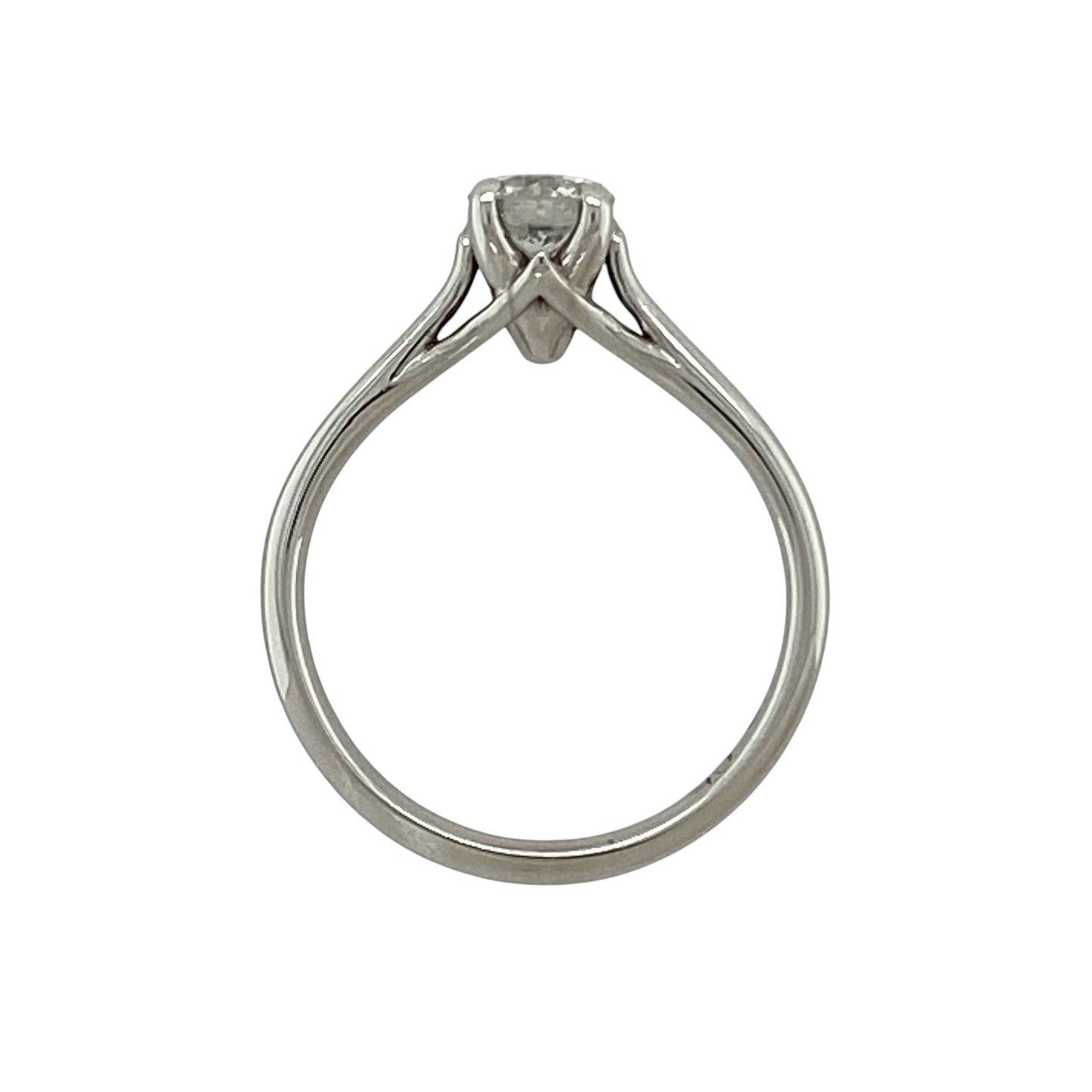 9ct White Gold & Diamond Set Solitaire Ring