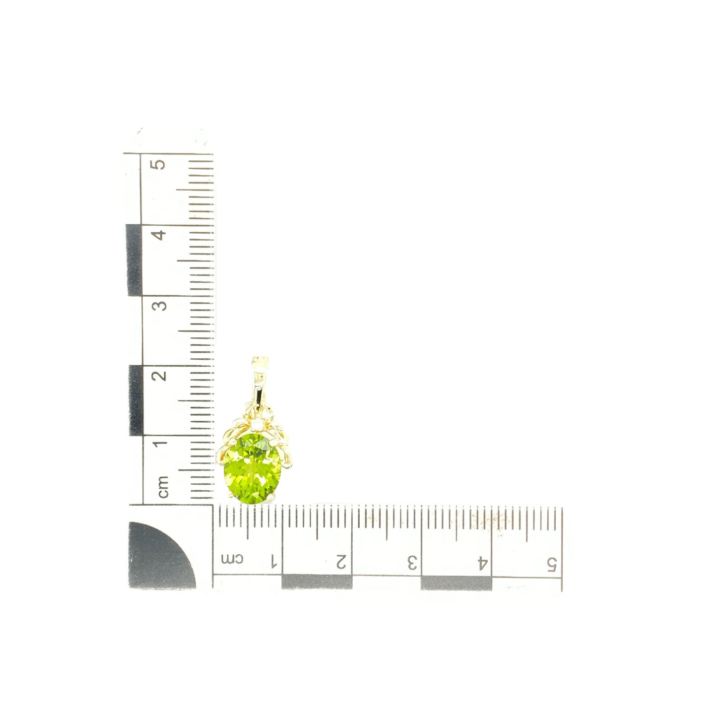 9ct Gold Diamond & Peridot Set Pendant