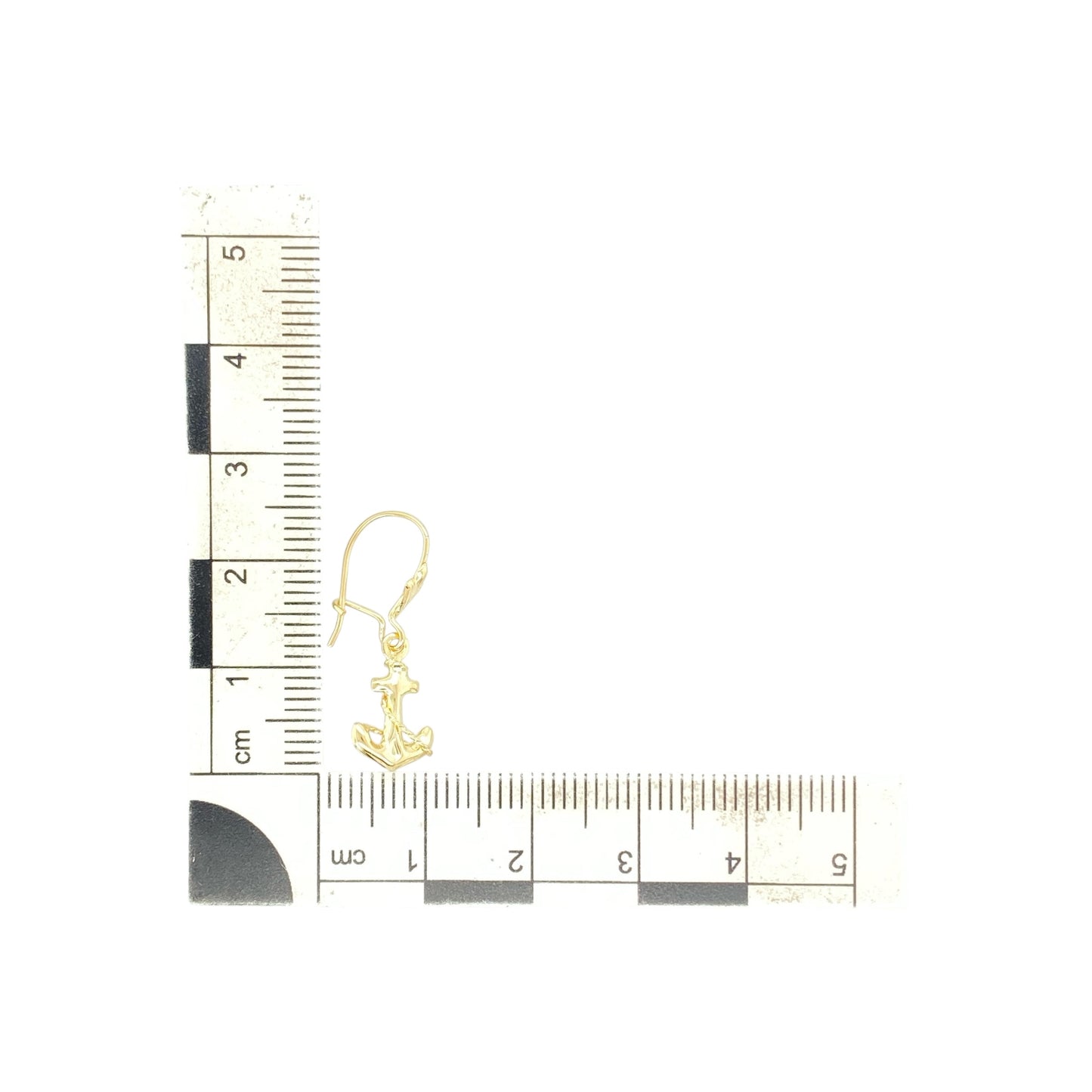9ct Gold Anchor Drop Earrings