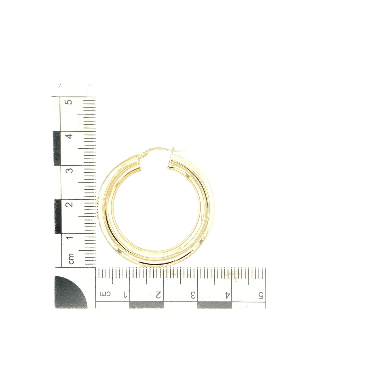 9ct Gold Plain Hoop Creole Earrings