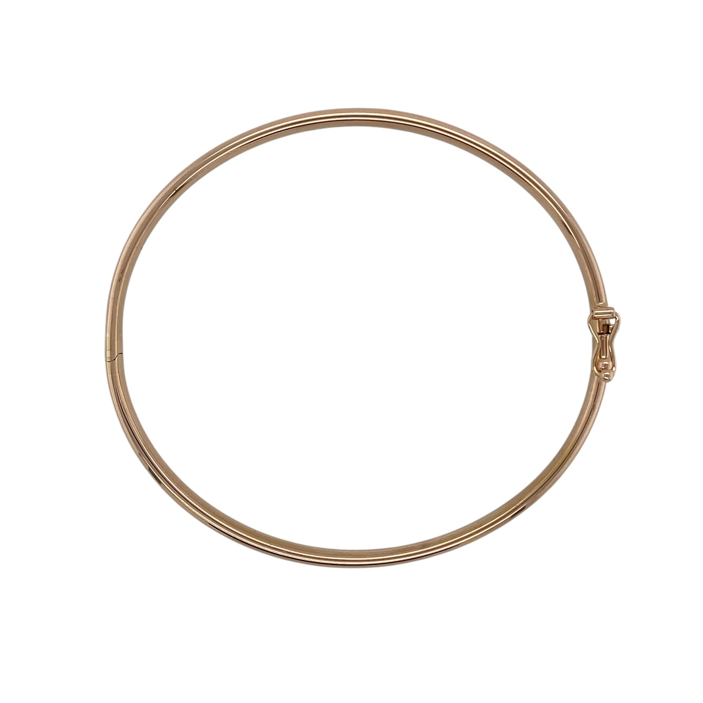 9ct Gold Plain Hinged Bangle