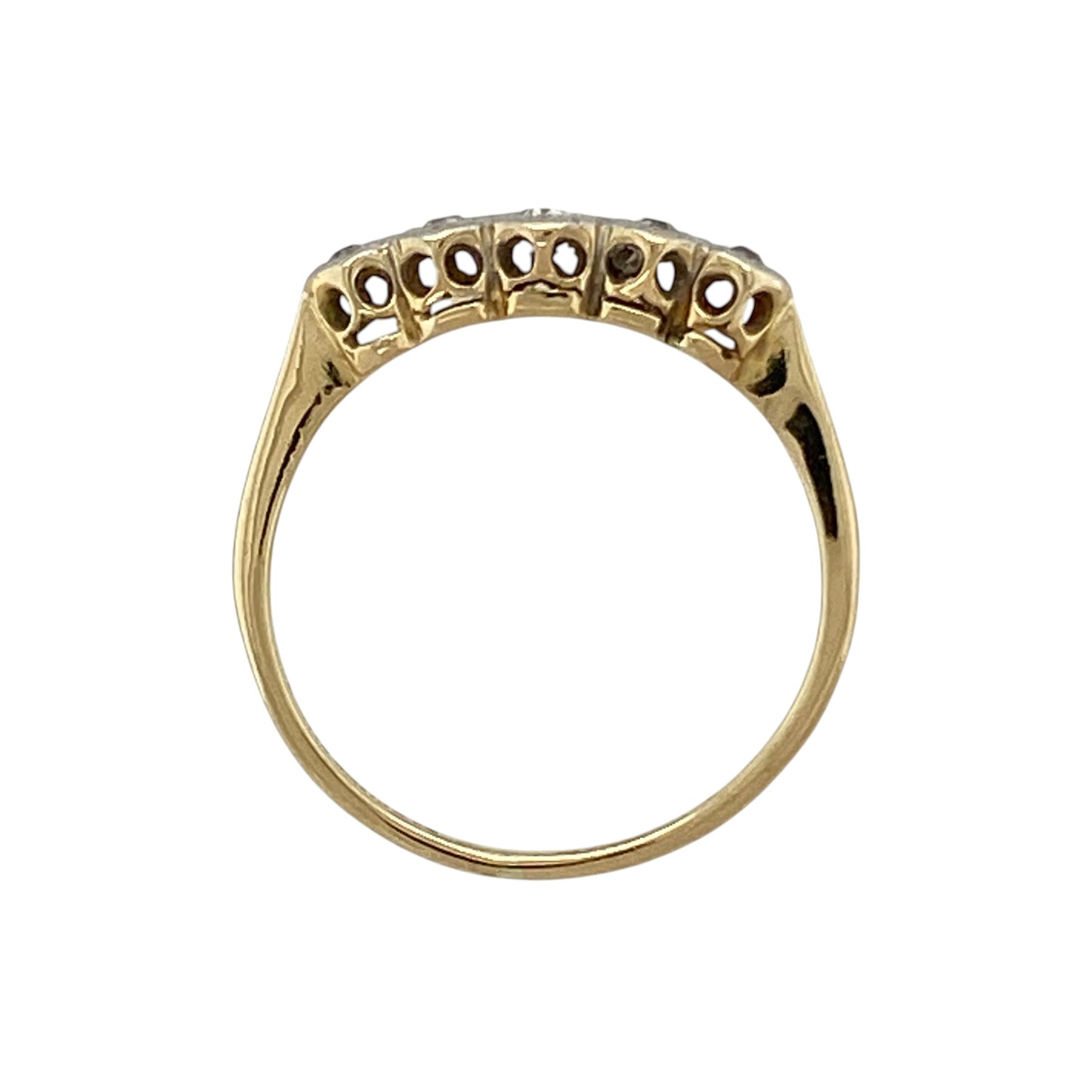 18ct Gold & Diamond Set Five Stone Band Ring