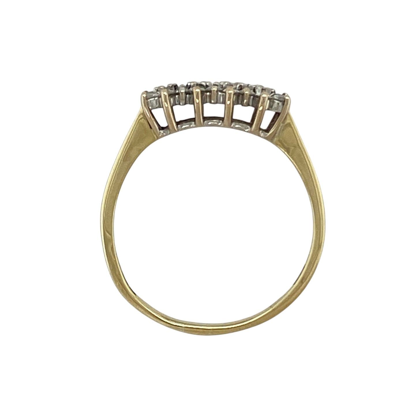 18ct Gold & Diamond Set Cluster Band Ring
