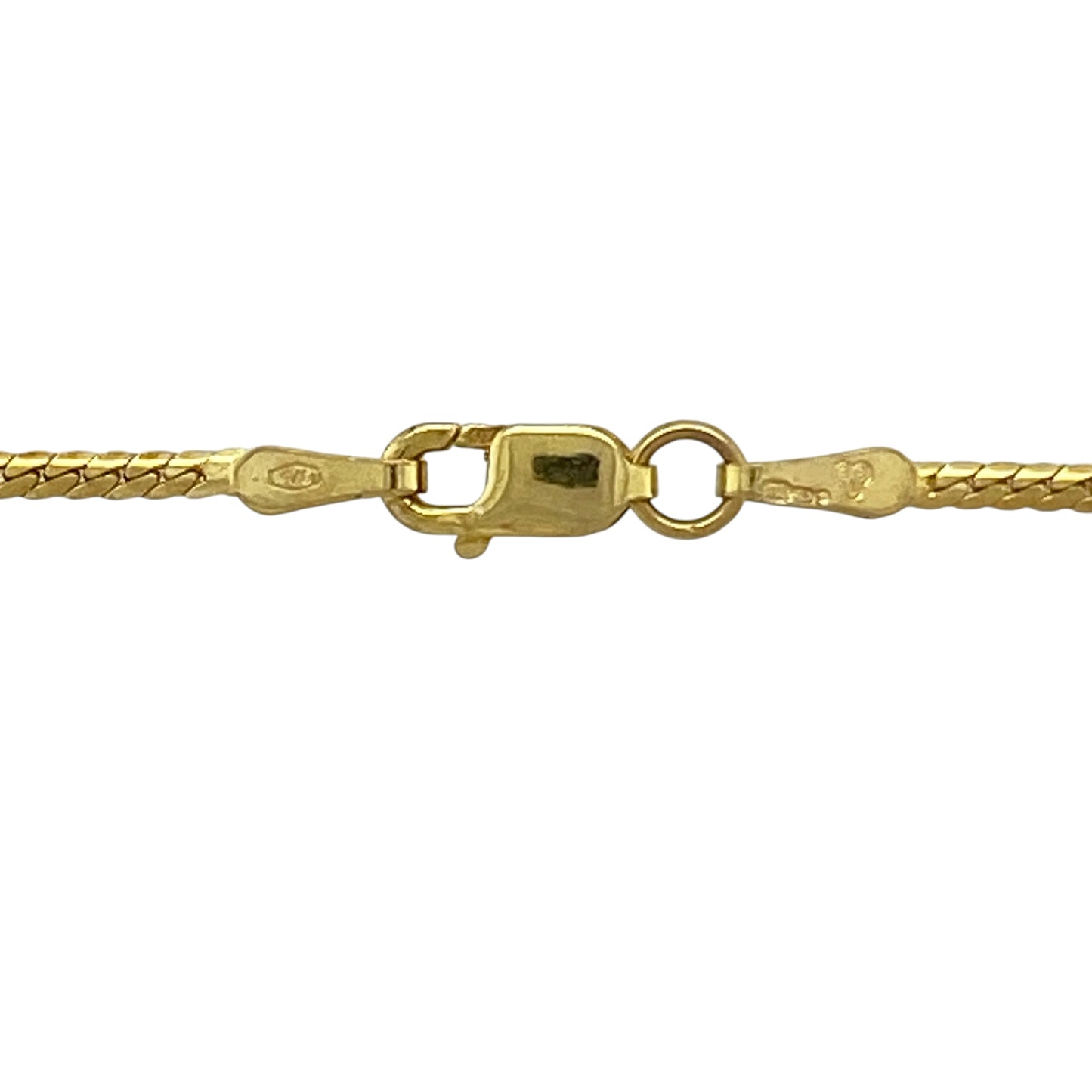 9ct Gold Diamond & Blue Stone 16" Necklace