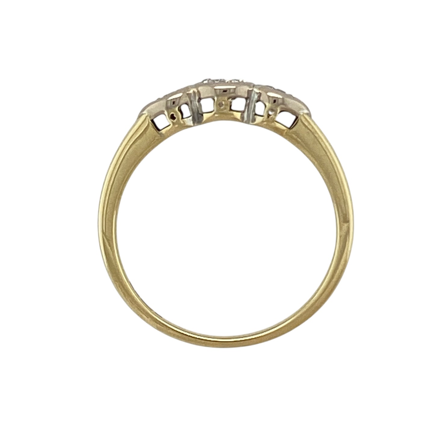 18ct Gold & Diamond Set Trilogy Ring