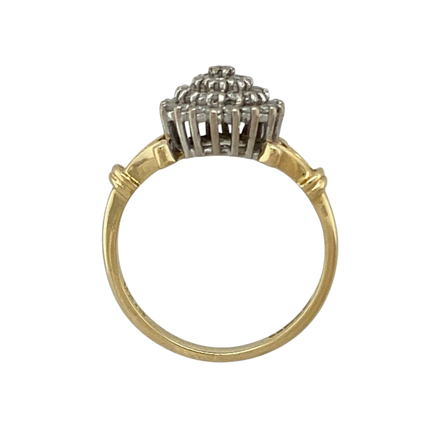 18ct Gold & Diamond Set Cluster Ring