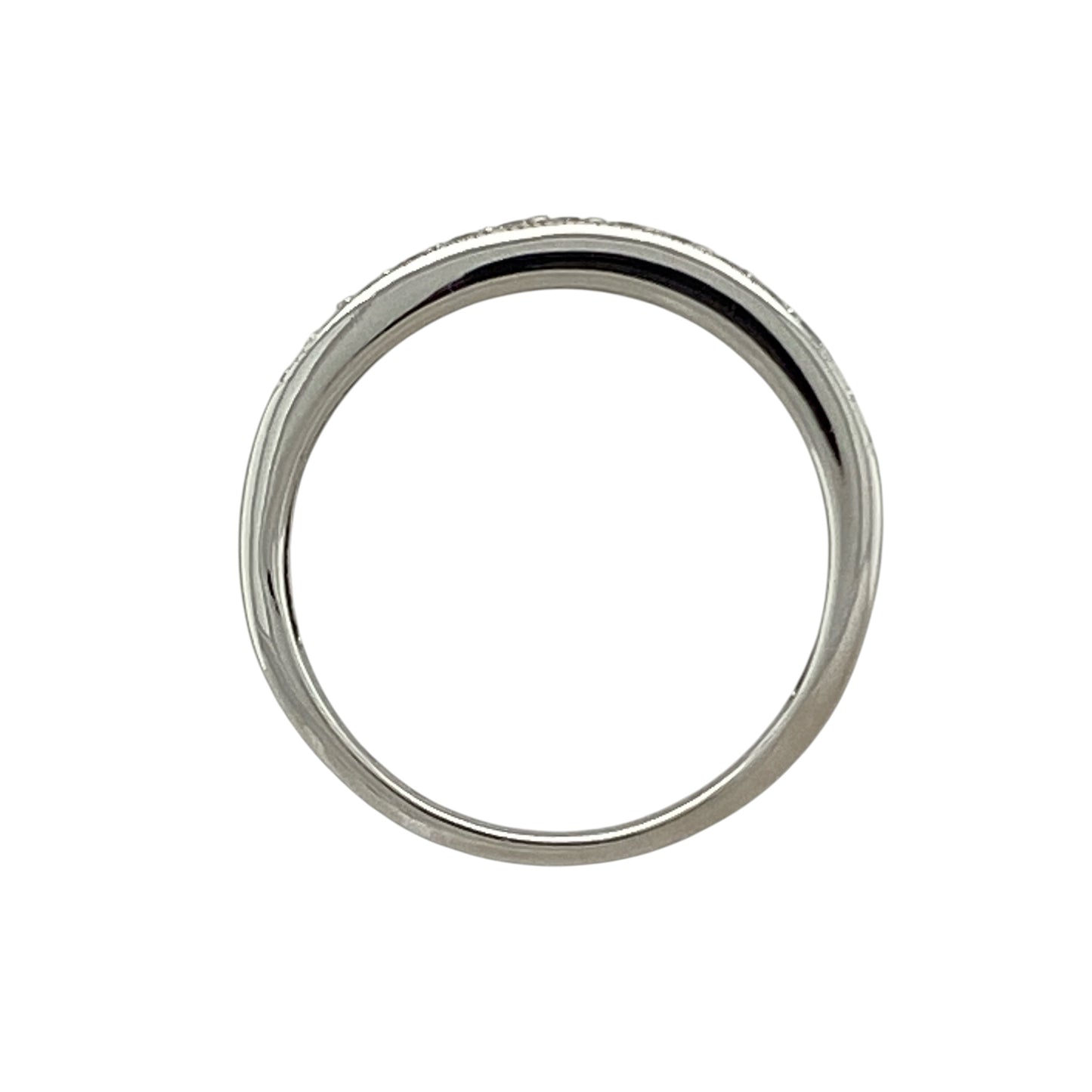 9ct White Gold & Diamond Set Band Ring