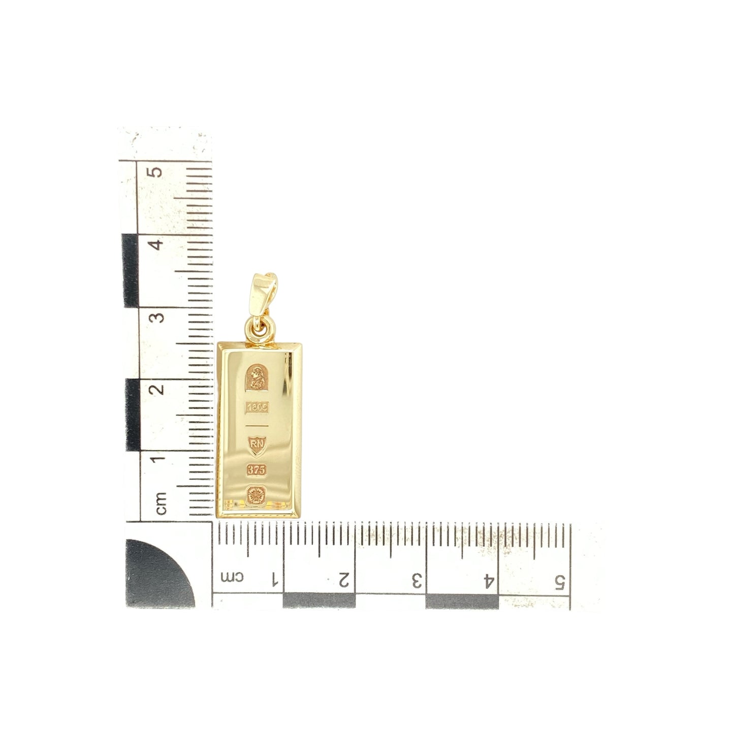 9ct Solid Gold Ingot Pendant