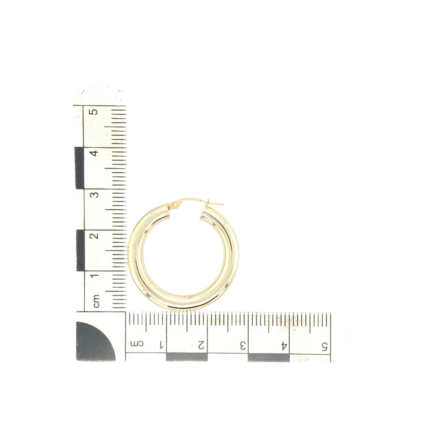 9ct Gold Plain Hoop Creole Earrings