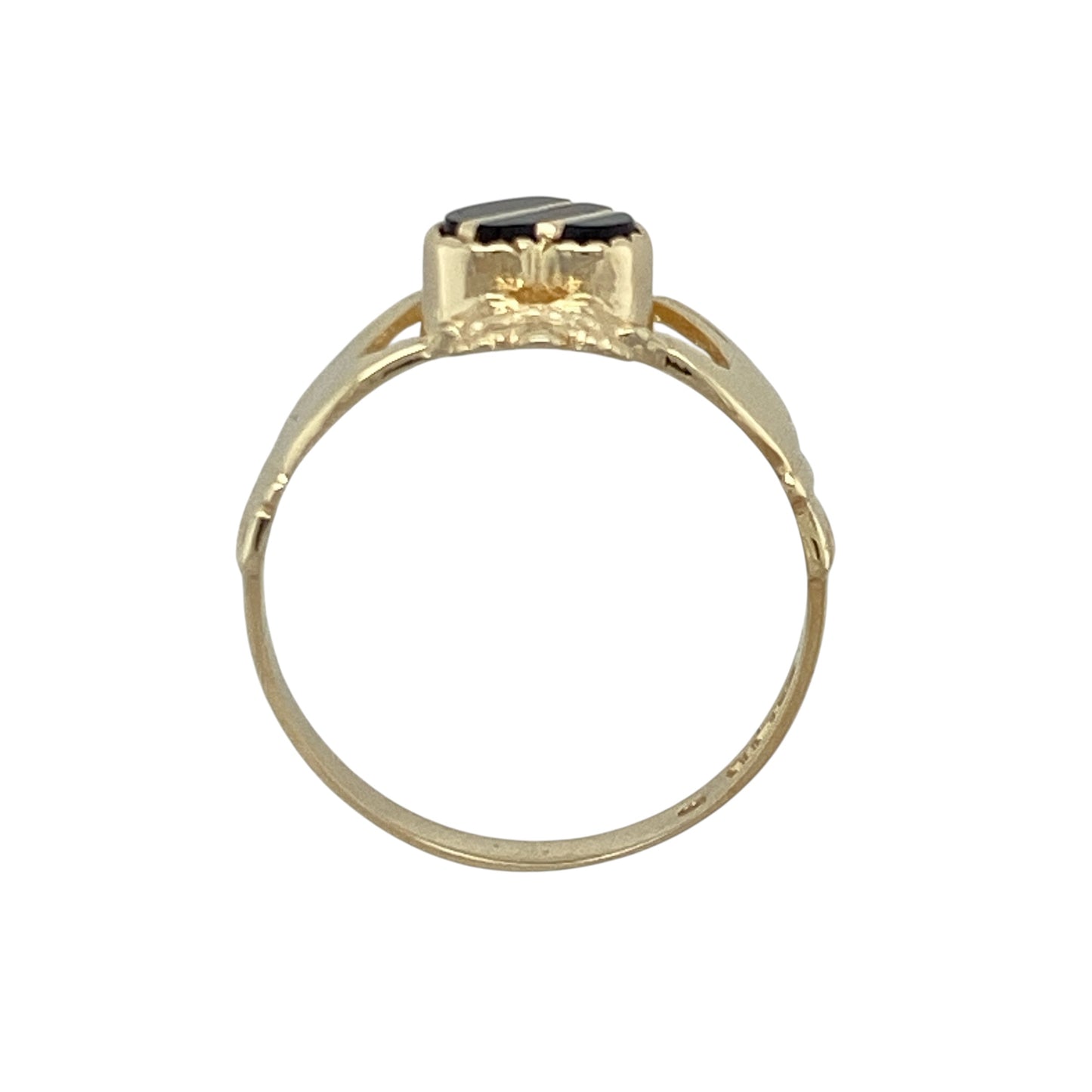 9ct Gold & Onyx Claddagh Ring
