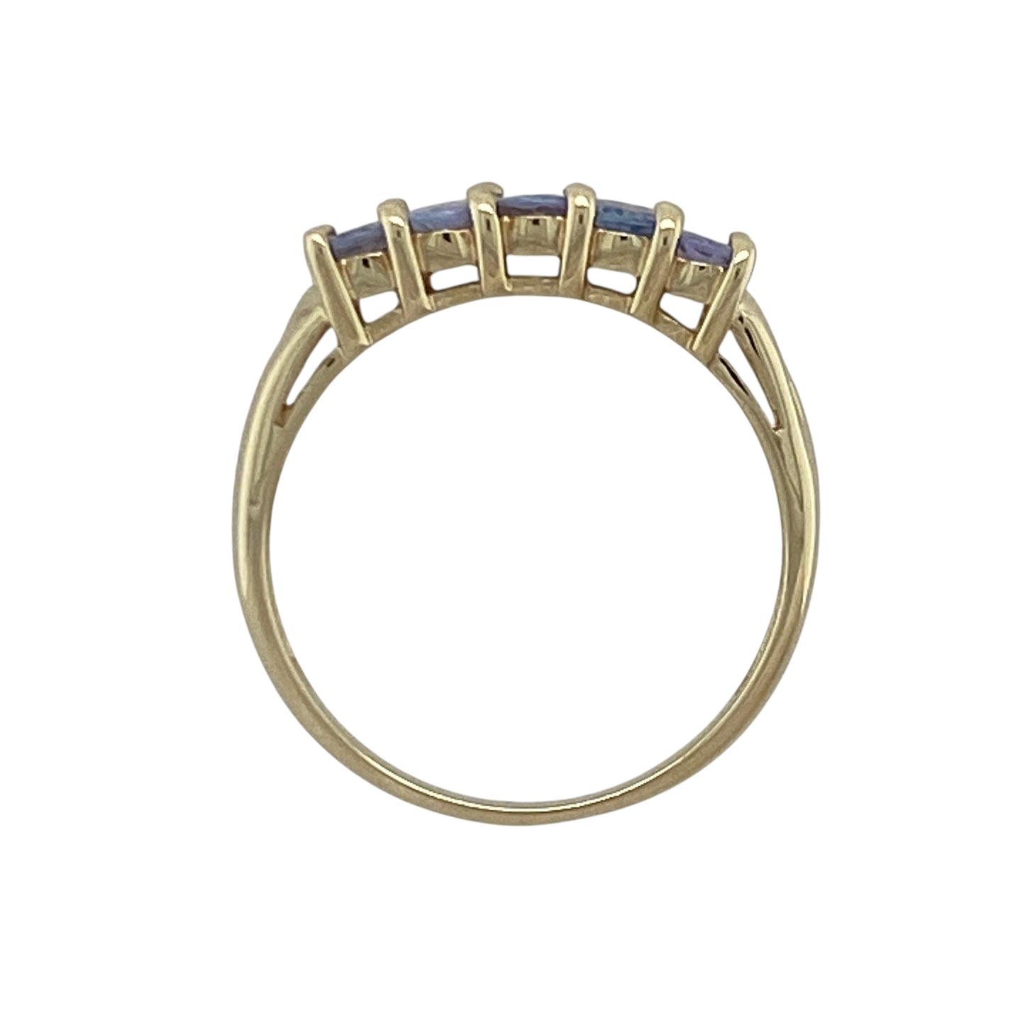 9ct Gold & Tanzanite Set Band Ring