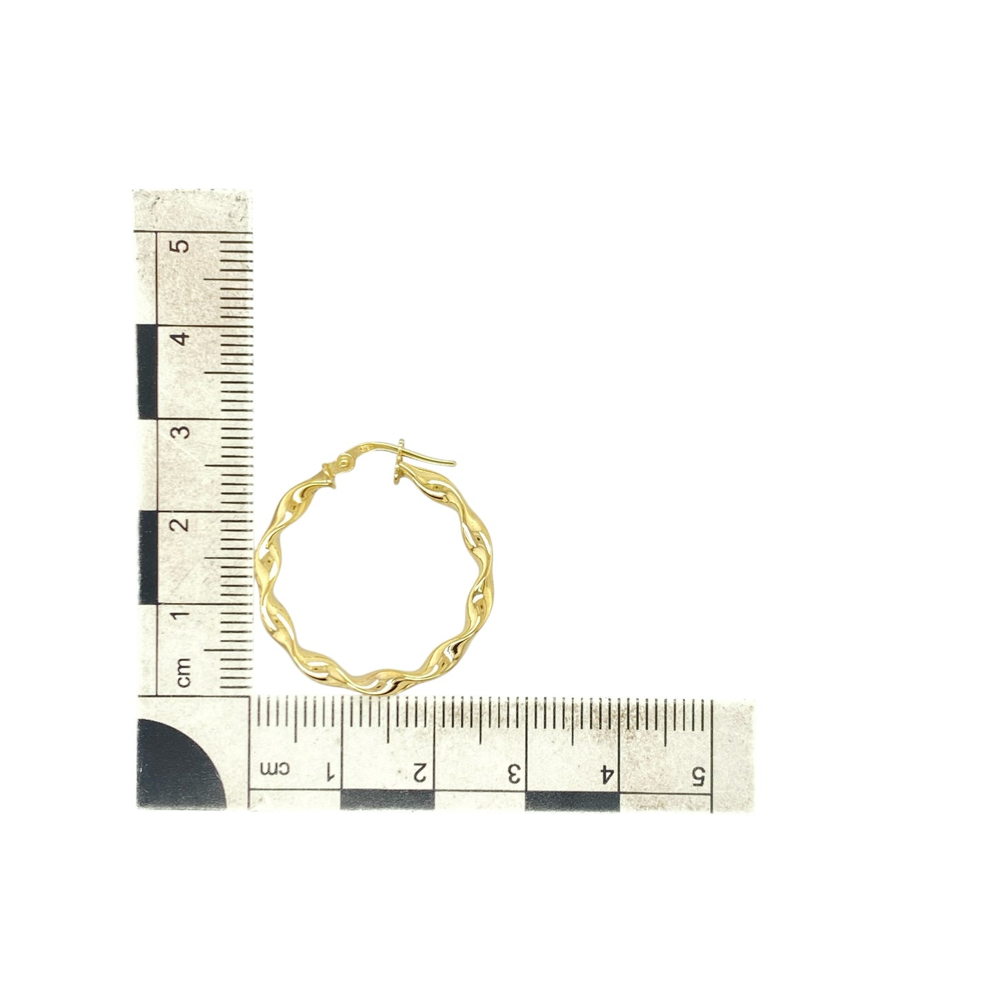 9ct Gold Twisted Hoop Creole Earrings