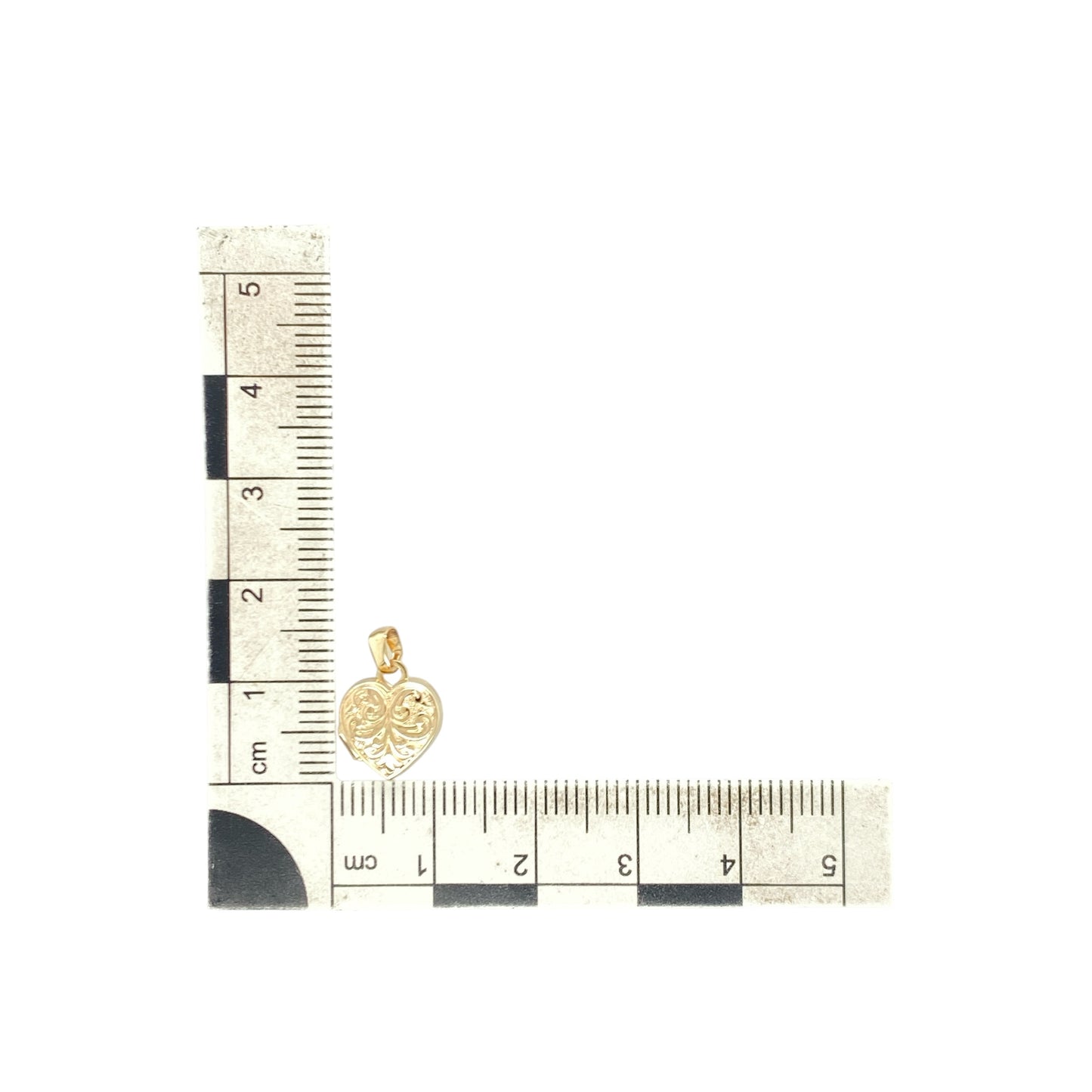 9ct Gold Small Patterned Heart Locket