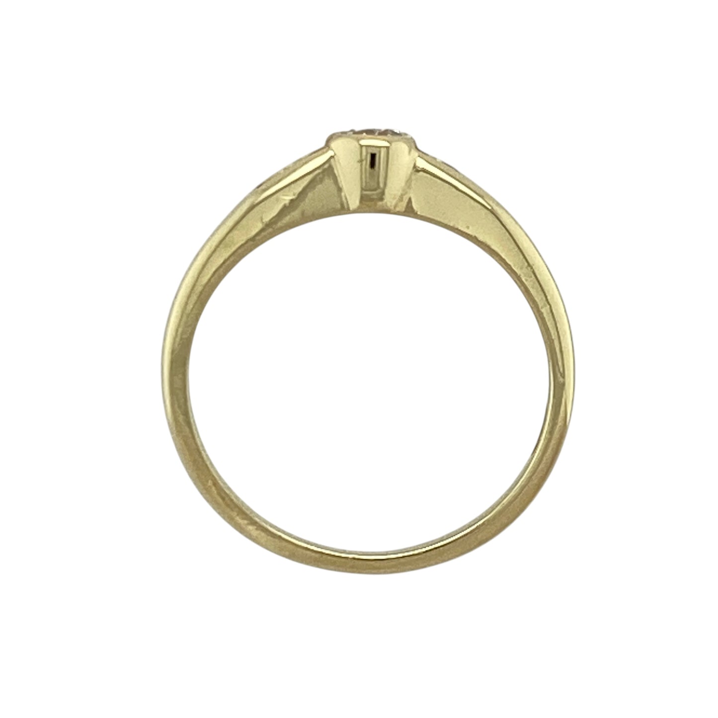 18ct Gold & Diamond Set Solitaire Ring