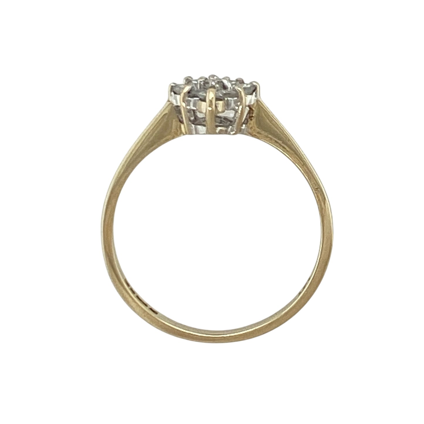 9ct Gold & Diamond Set Cluster Ring