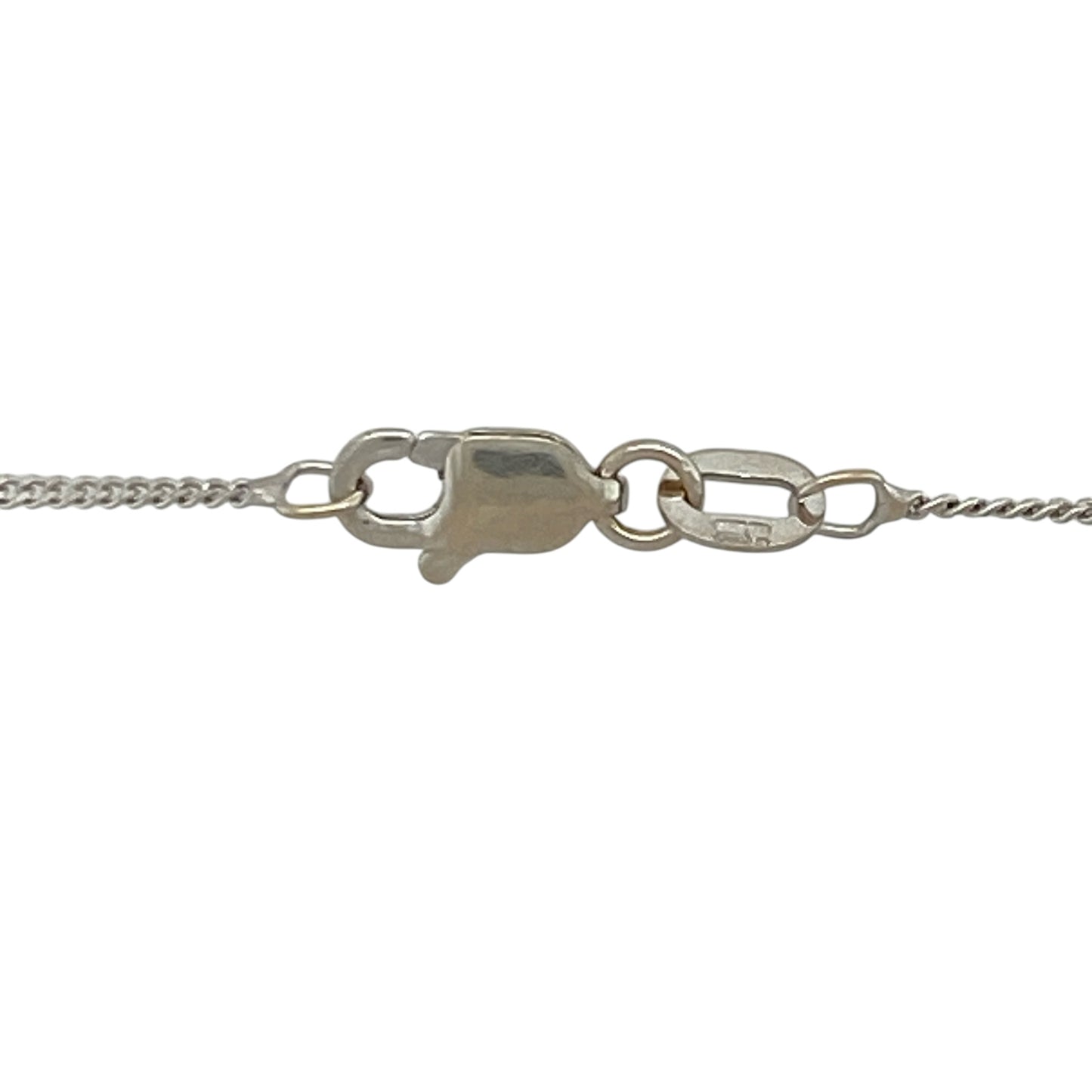 18ct White Gold & Diamond Flower 18" Necklace