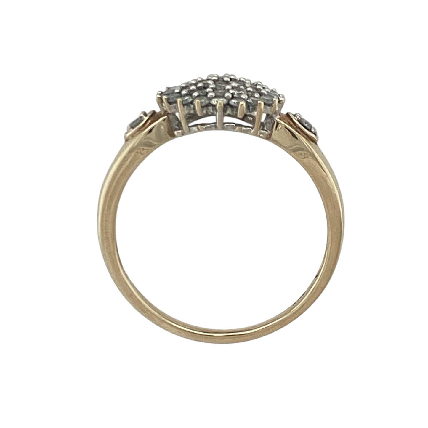 9ct Gold & Diamond Set Cluster Ring