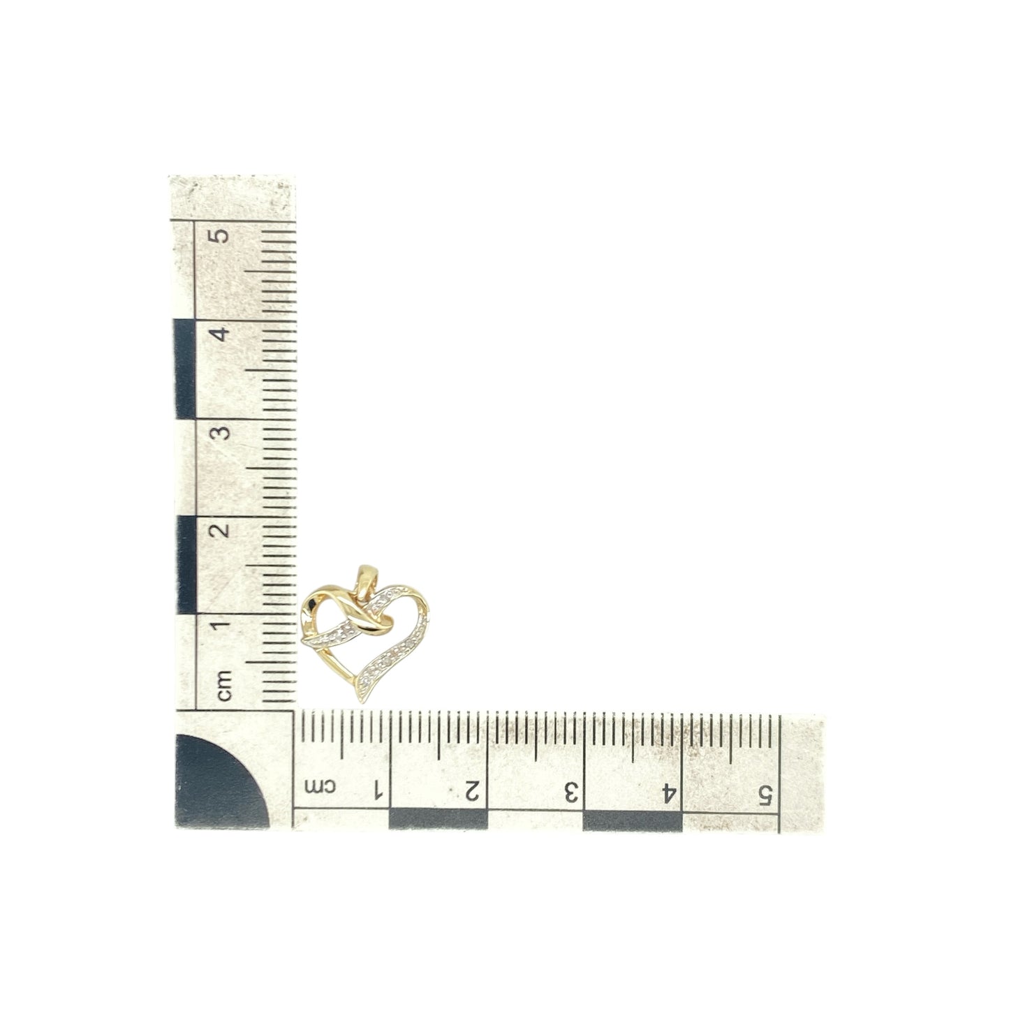 9ct Gold & Diamond Heart Pendant