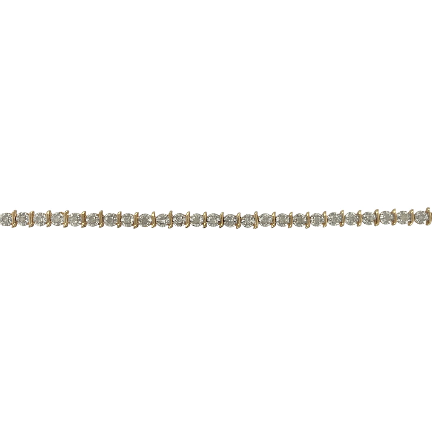 9ct Gold & Diamond 7.5" Bracelet
