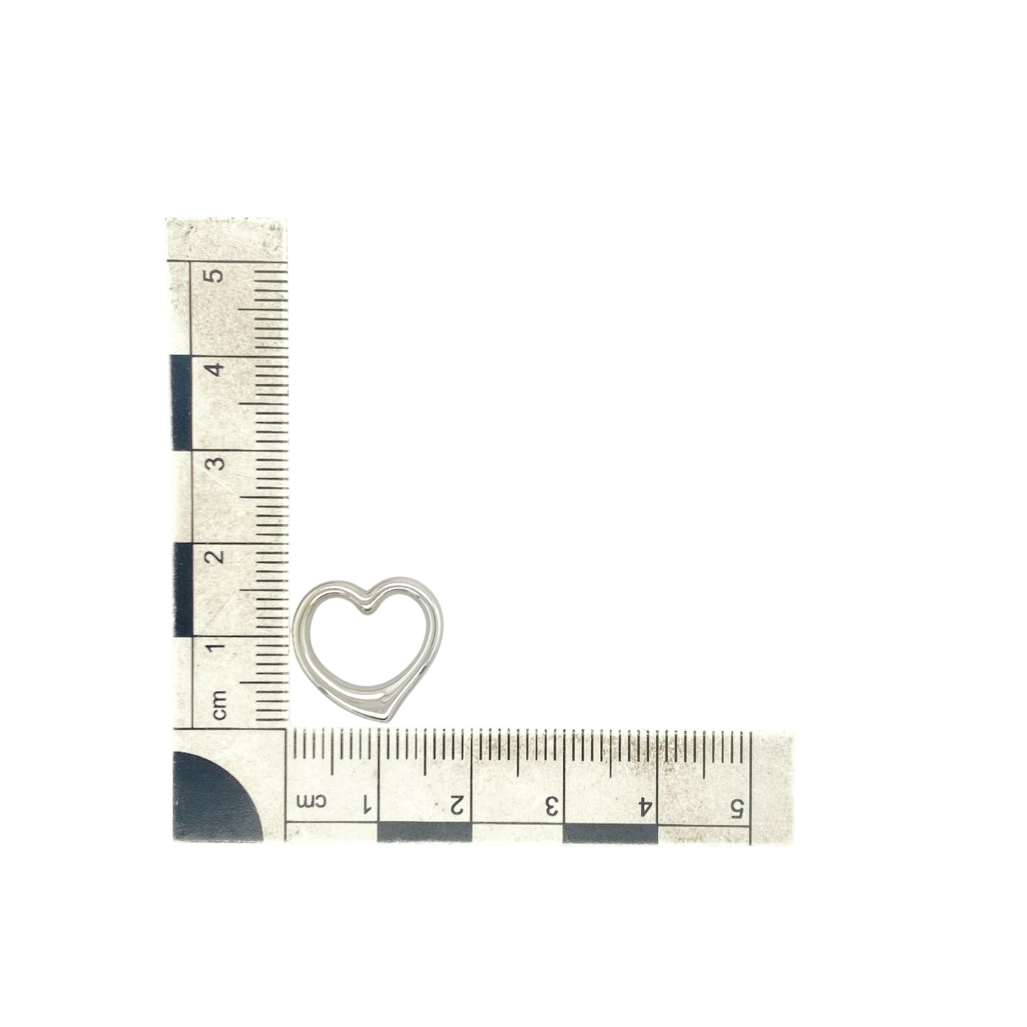 9ct White Gold Open Heart Pendant