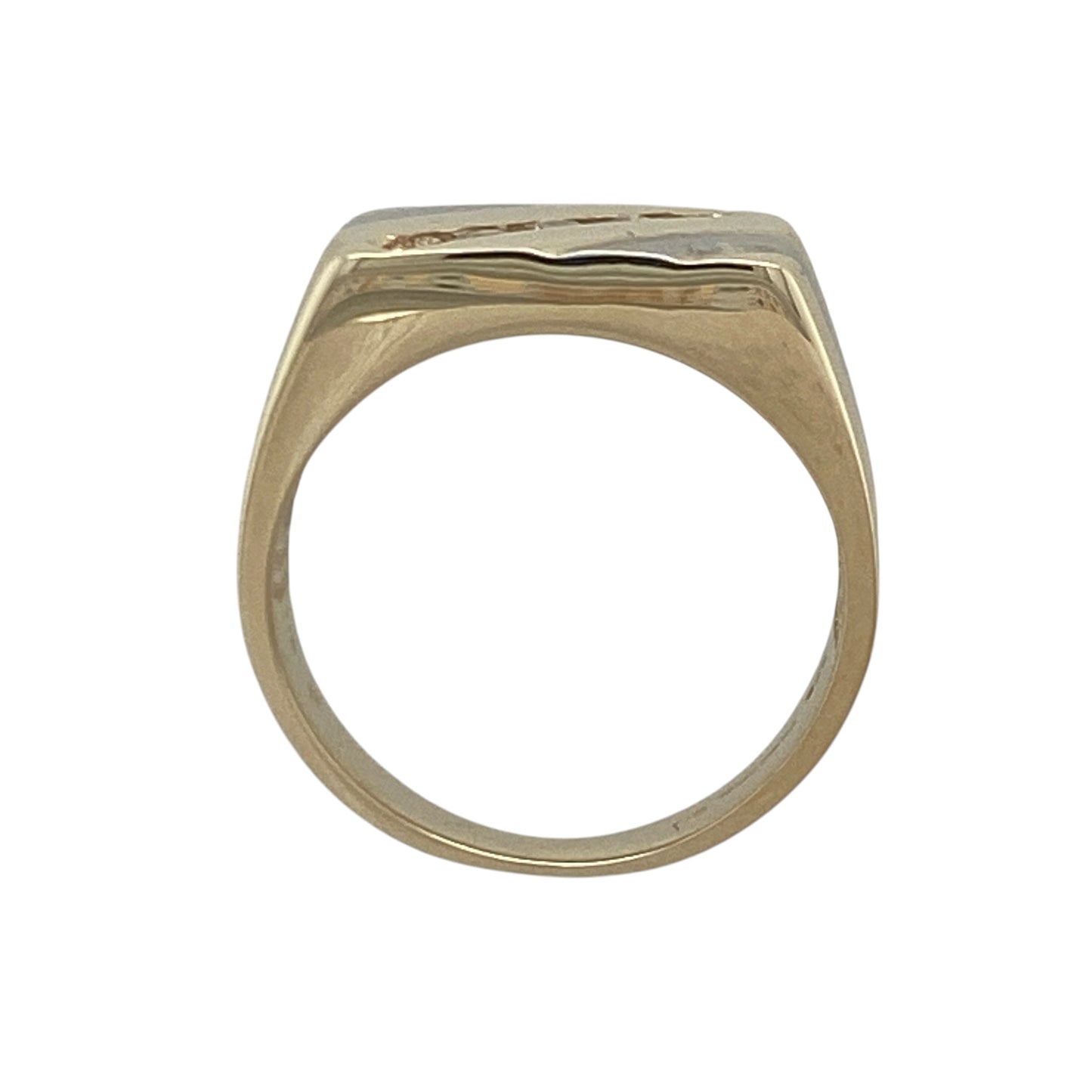 9ct Gold & Diamond Rectangle Signet Ring