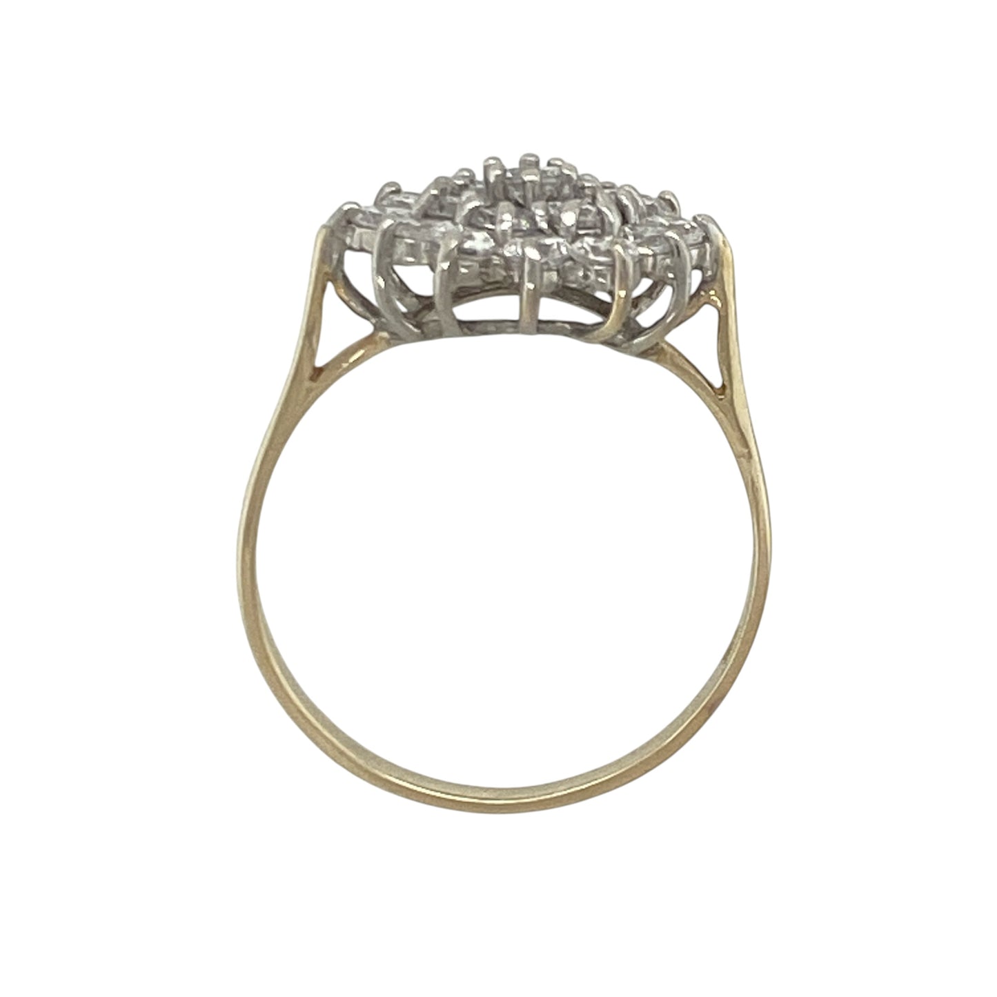 9ct Gold & Cubic Zirconia Cluster Ring