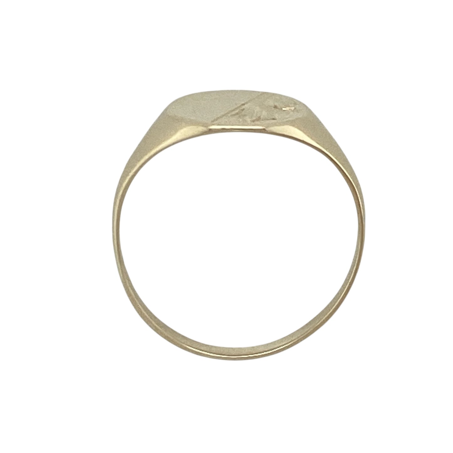 9ct Gold Patterned Oval Signet Ring