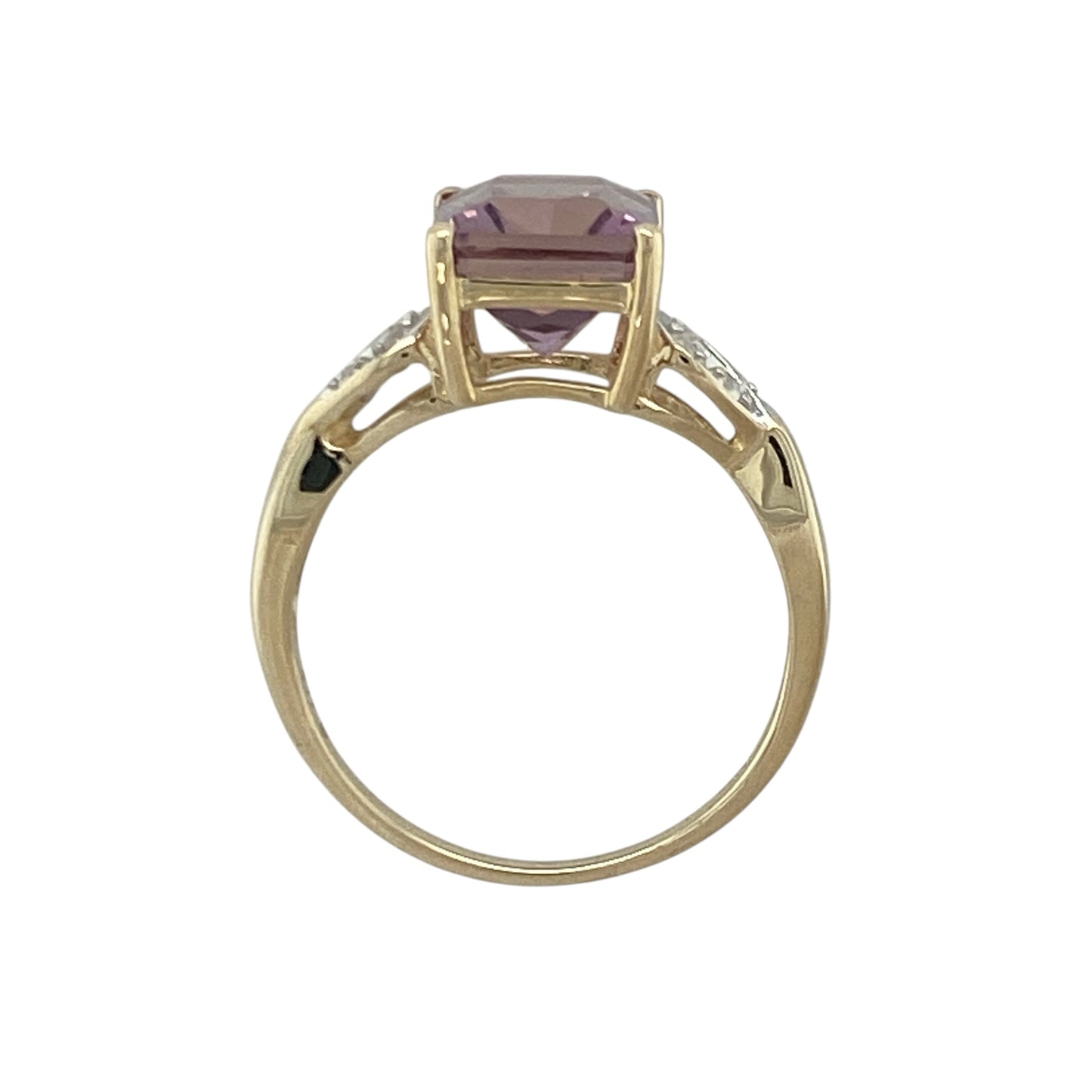 9ct Gold Ametrine & Cubic Zirconia Ring
