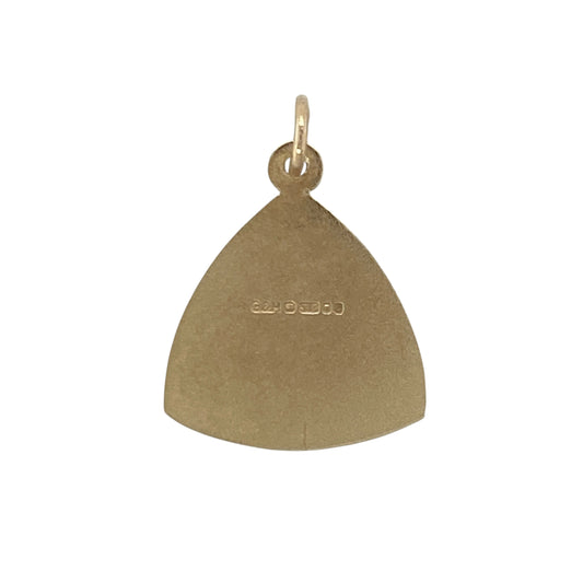 Add meaningful symbolism and distinctive style to your jewellery collection with this pre-owned 9ct yellow gold triangle St Christopher pendant, featuring a classic protective design with a unique shape and timeless appeal—perfect for gifting, travellers, or everyday wear.
Design: The pendant features a traditional St Christopher motif presented within a distinctive triangular frame, creating an eye-catching alternative to the classic round design.