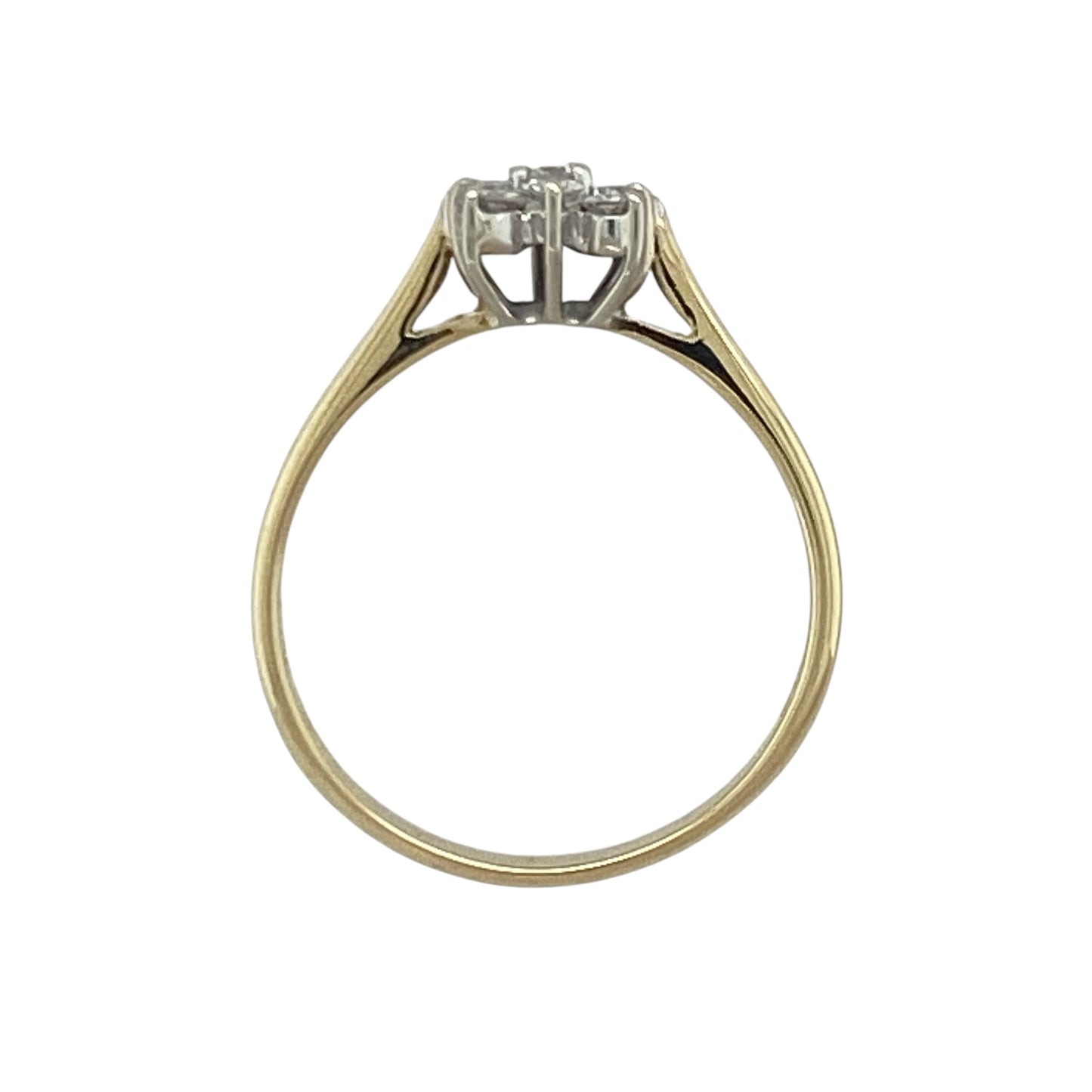 18ct Gold & Diamond Square Cluster Ring