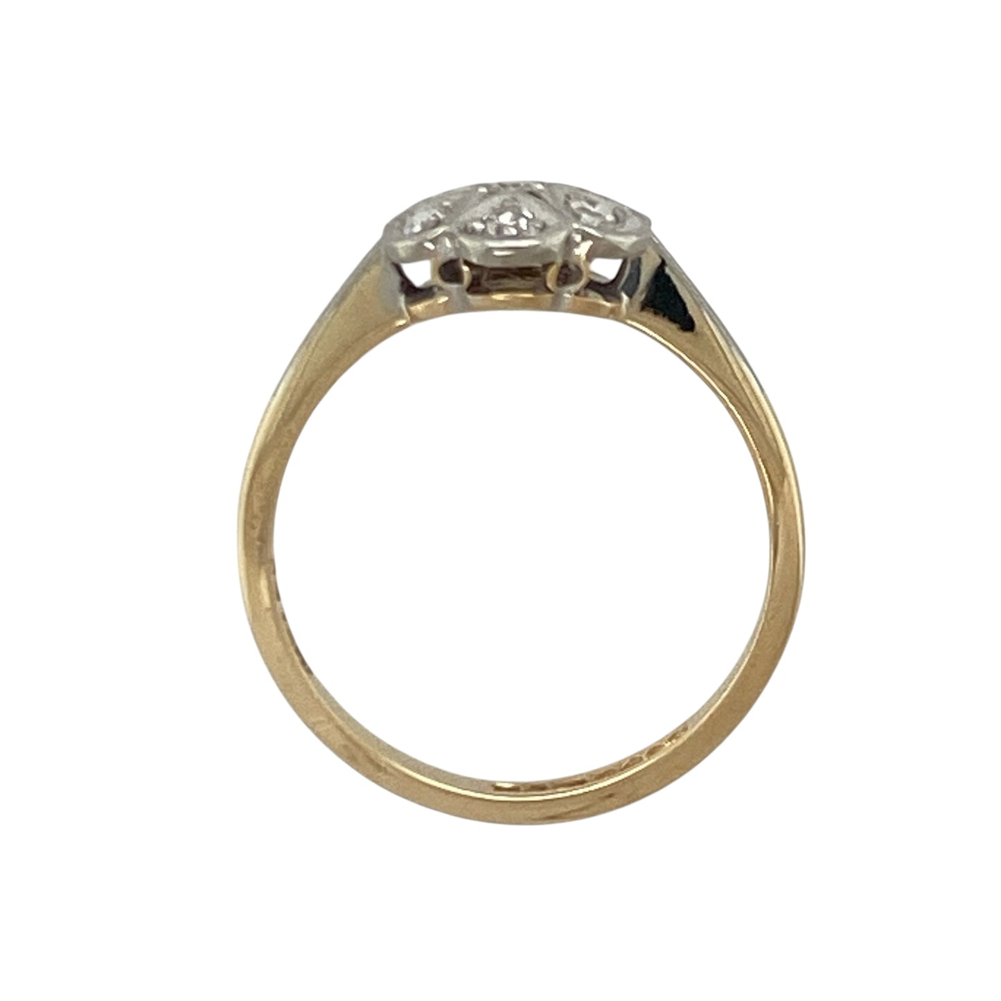 18ct Gold & Platinum Diamond Cluster Ring