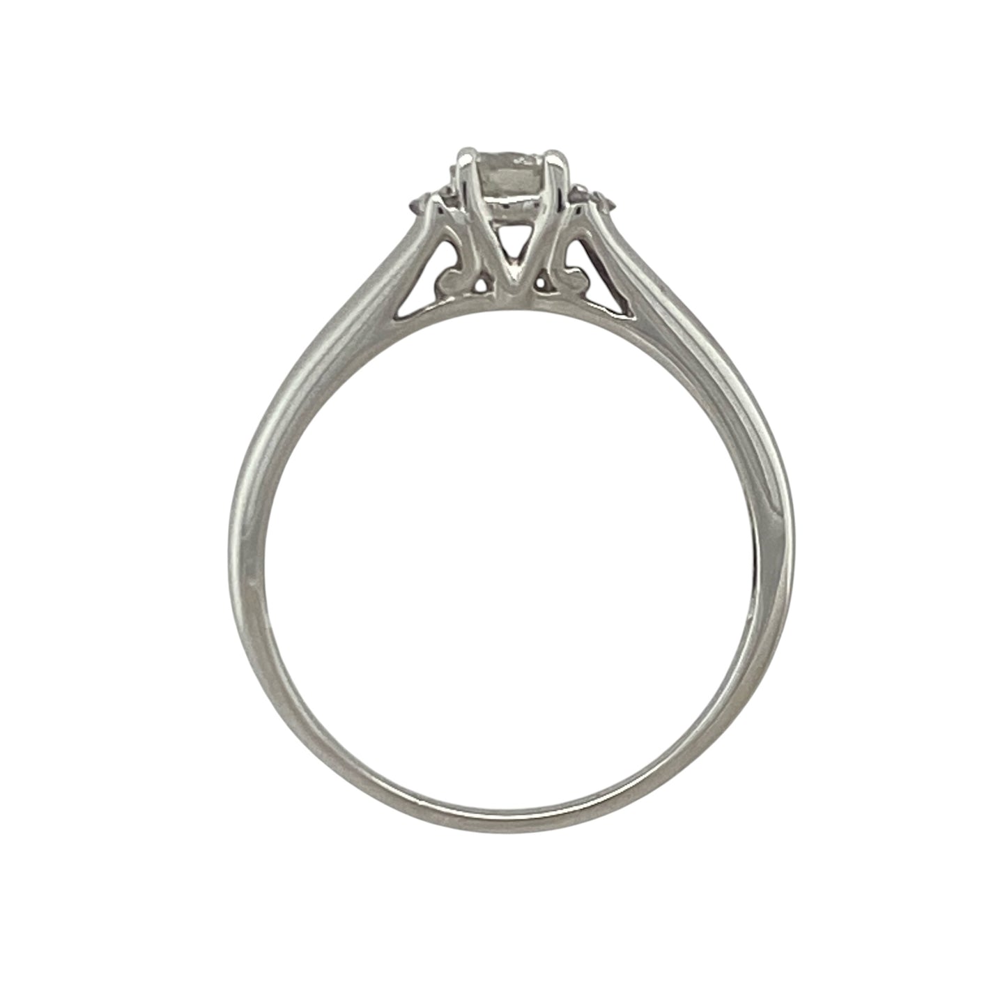 9ct White Gold & Diamond Solitaire Ring