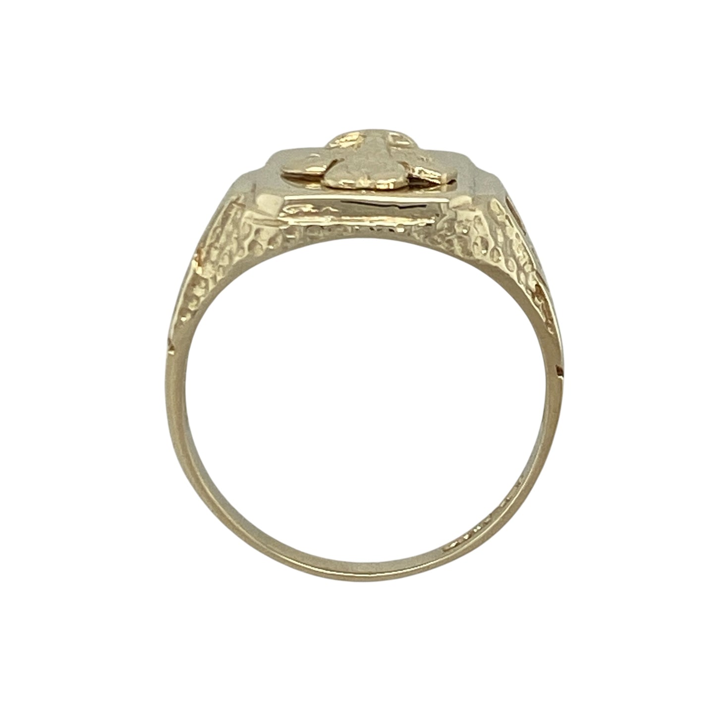 9ct Gold Welsh Three Feathers Signet Ring