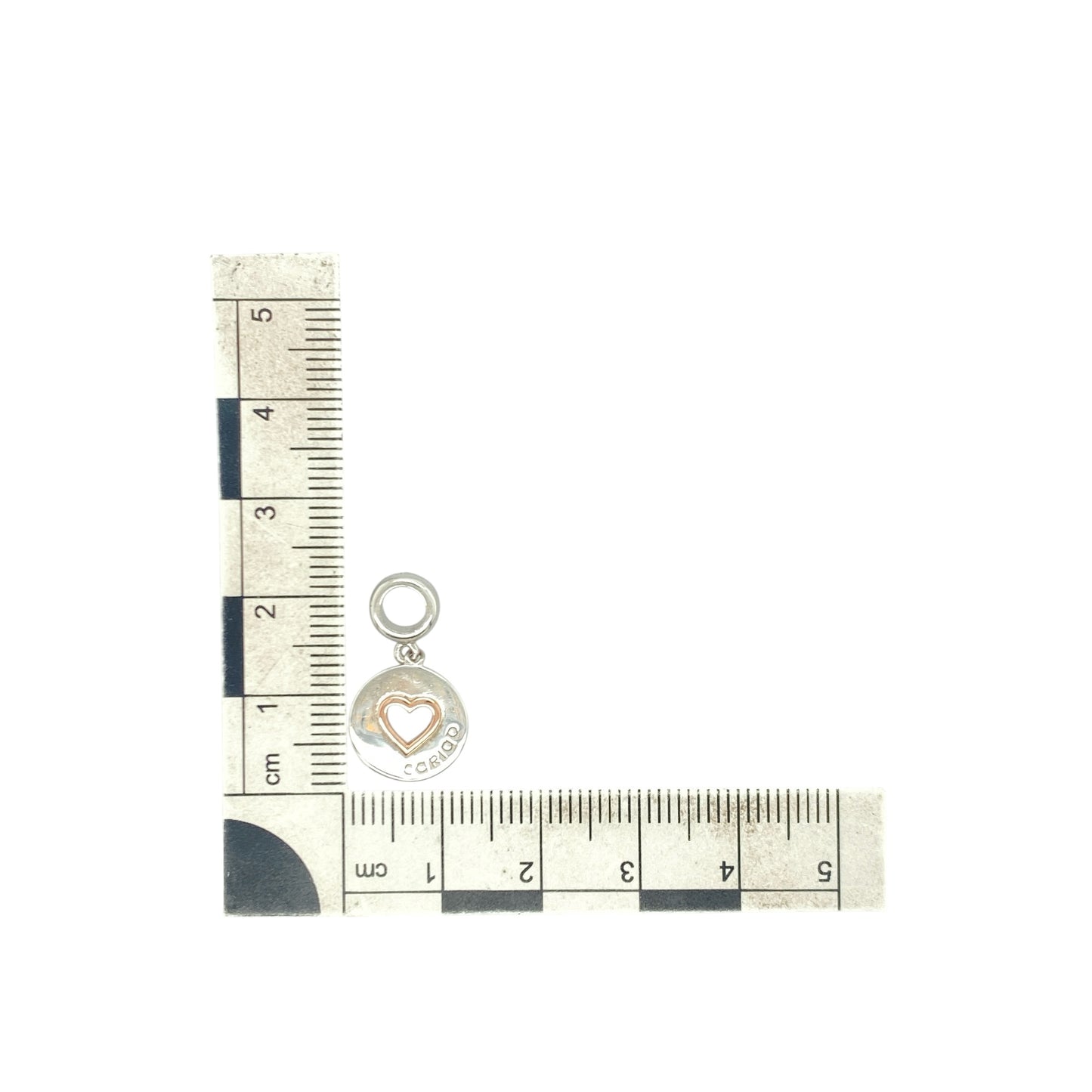 925 Silver Clogau Cariad Heart Disc Charm