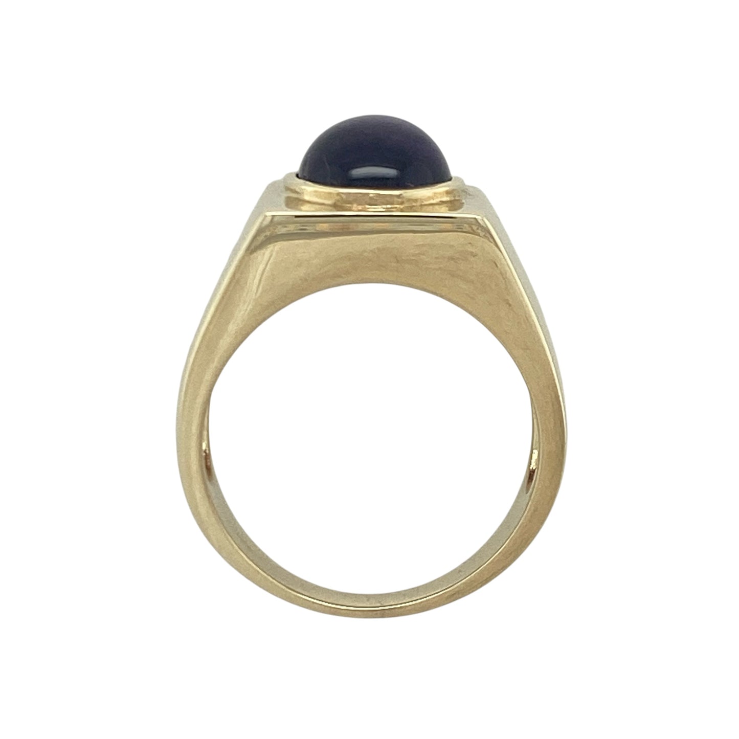 9ct Gold & Purple Stone Square Signet Ring