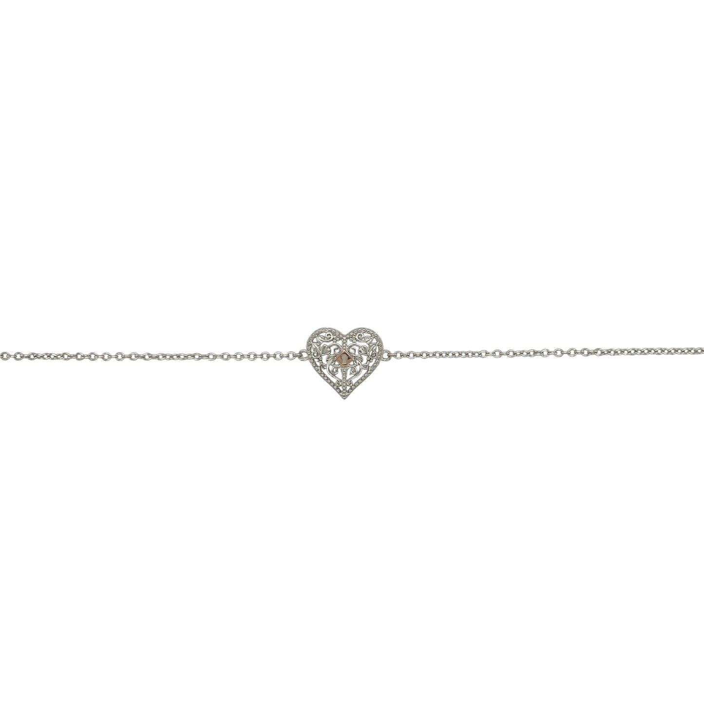 925 Silver Clogau Kensington Heart 7" - 8" Bracelet