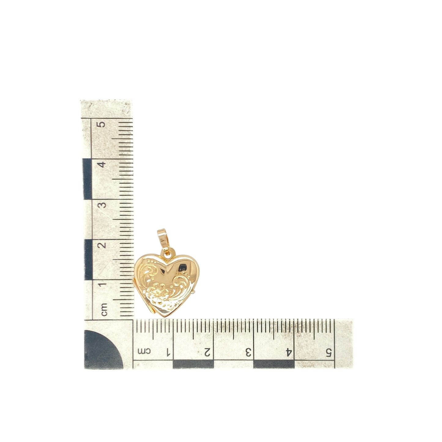 9ct Gold Patterned Heart Locket