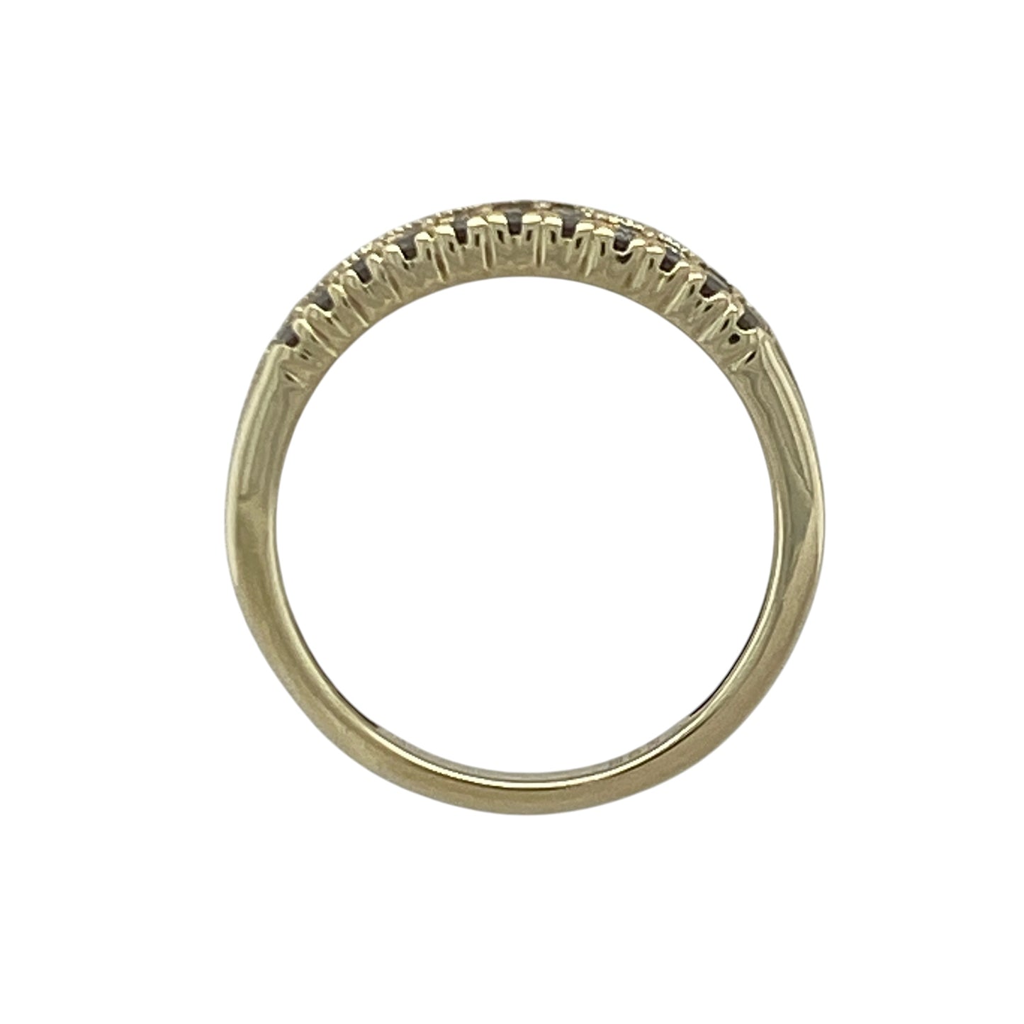 9ct Gold & Diamond Double Row Band Ring