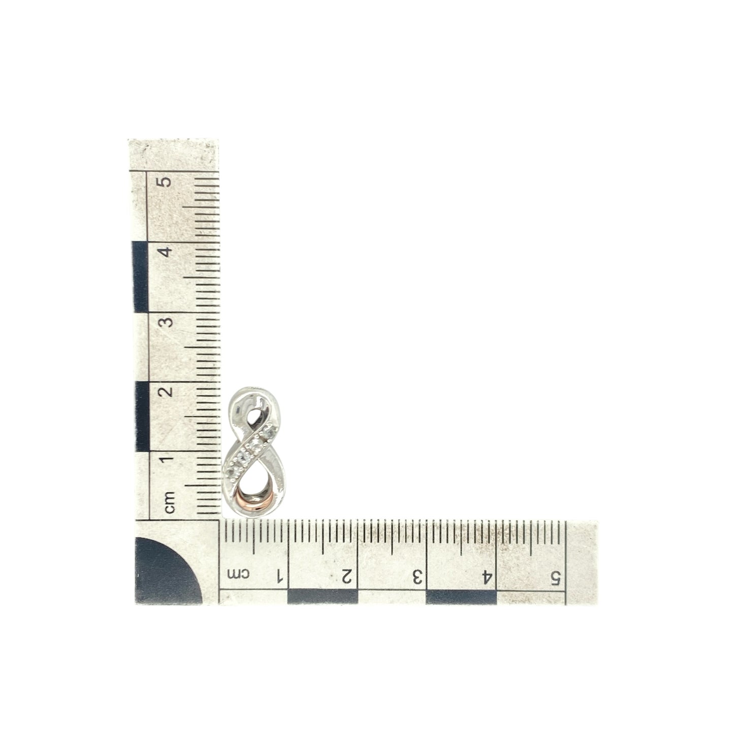 925 Silver & White Topaz Clogau Infinity Charm