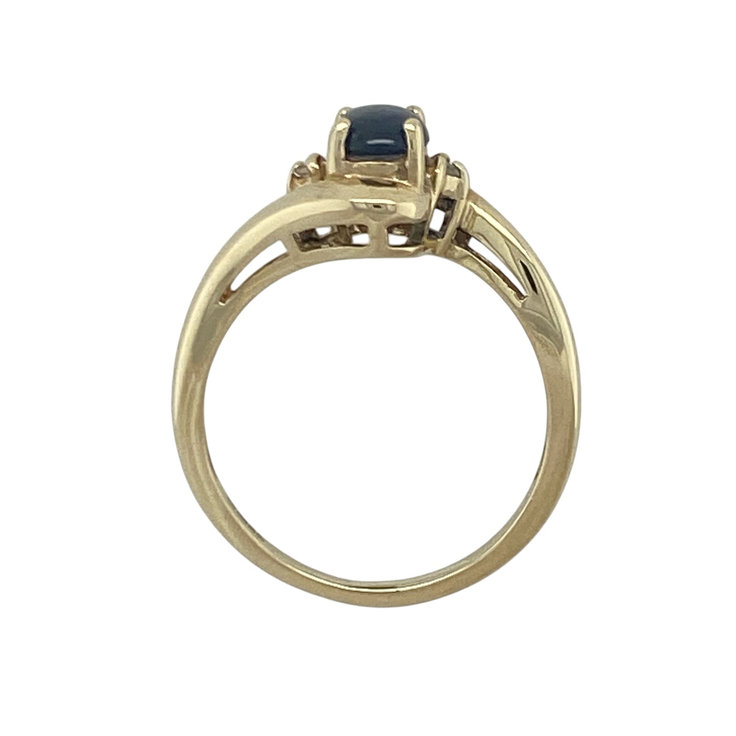 9ct Gold & Blue Stone Ring