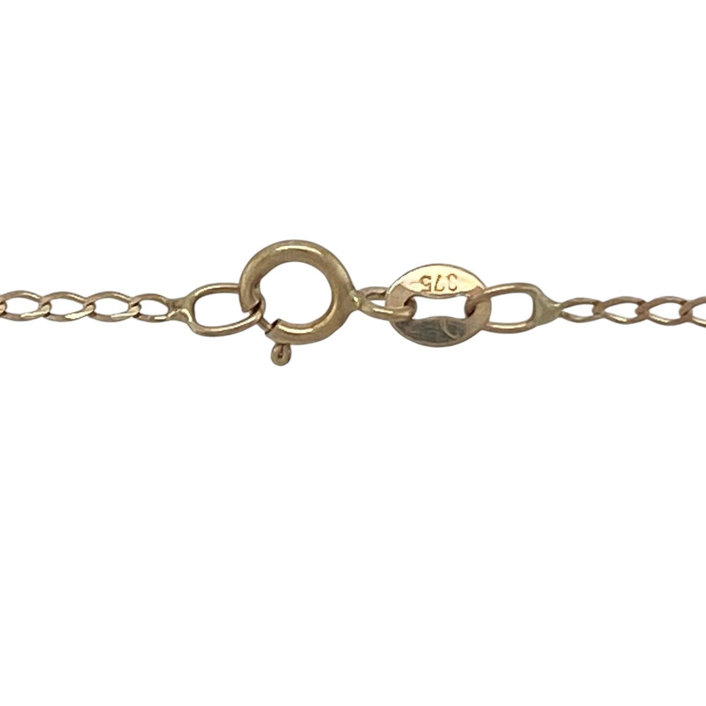 9ct Gold Diamond & Jade Heart 20" Necklace