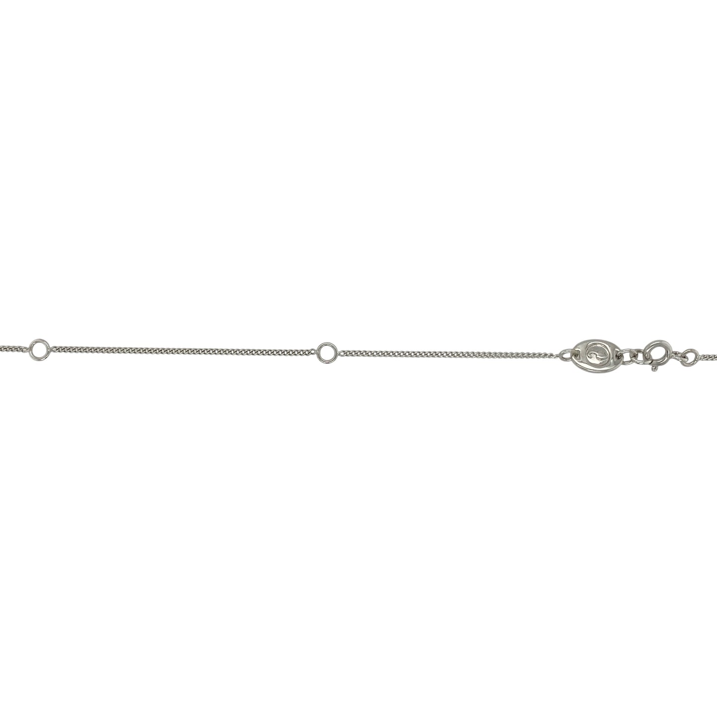 925 Silver & White Topaz Clogau Double Heart 18" - 22" Necklace