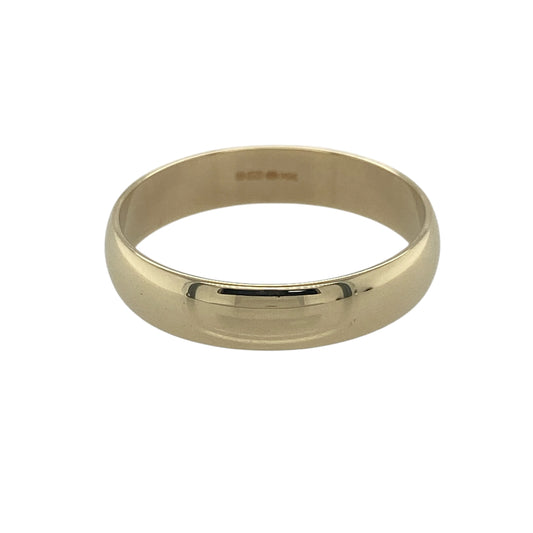 Celebrate timeless style and lasting commitment with this pre-owned 9ct yellow gold wedding band ring. Featuring a classic 4mm profile and polished yellow gold finish, this elegant ring offers enduring appeal and versatile everyday wear.
Design: The ring showcases a traditional wedding band design with a 4mm width, creating a balanced and comfortable profile that suits both modern and classic tastes. Its clean lines and understated appearance ensure timeless versatility.