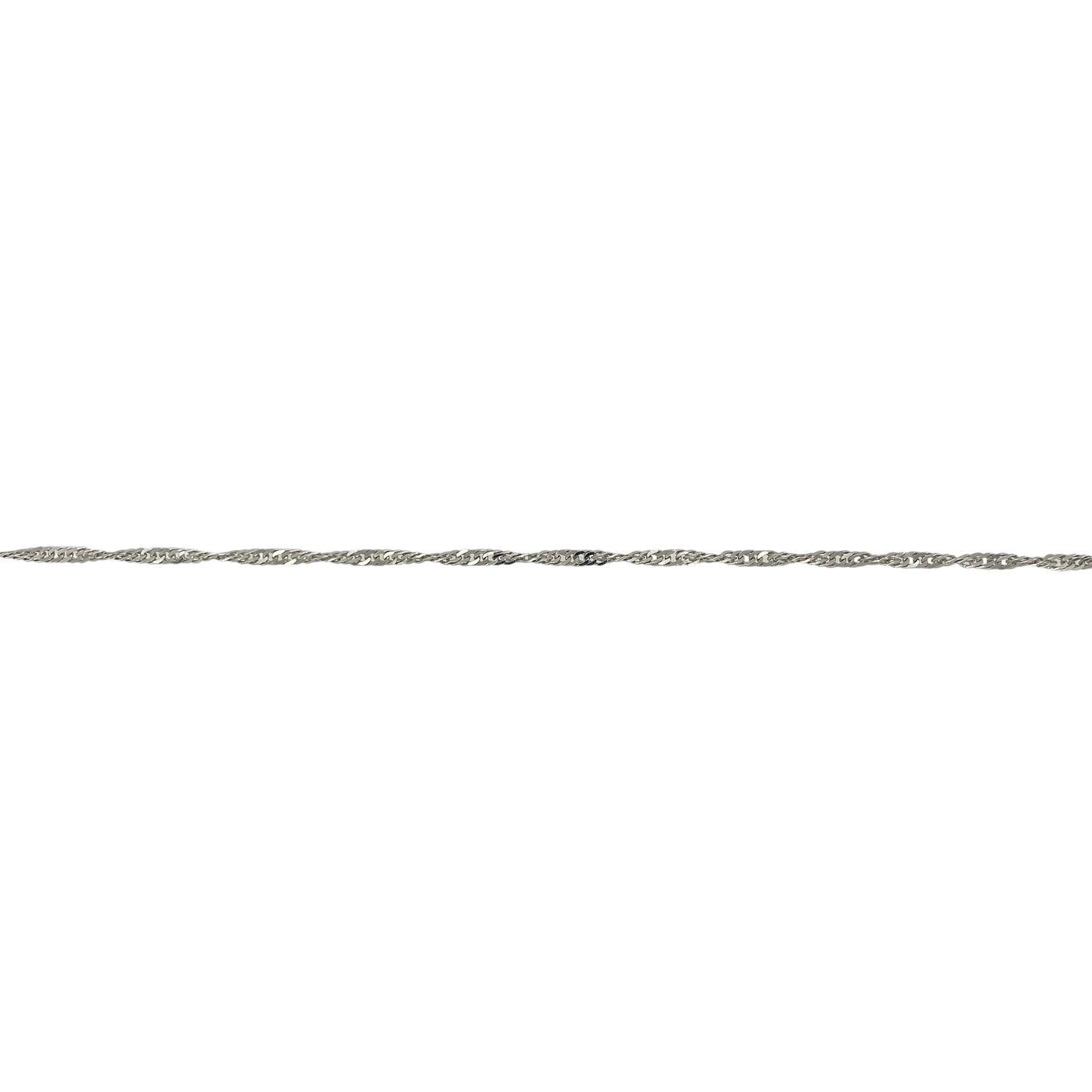9ct White Gold 18" Singapore Chain