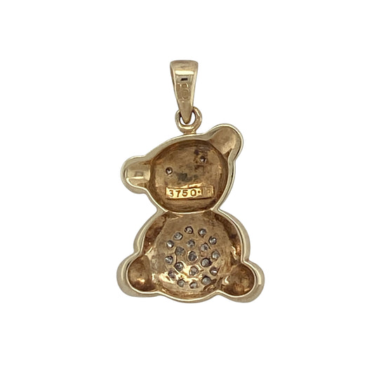 Add a charming and playful touch to your jewellery collection with this pre-owned 9ct yellow and white gold diamond teddy bear pendant. Beautifully crafted in two-tone gold and accented with sparkling diamonds, this delightful pendant combines sentimental appeal with timeless elegance.
Design: The pendant is fashioned in the shape of an adorable teddy bear, a beloved symbol of affection, comfort, and cherished memories.