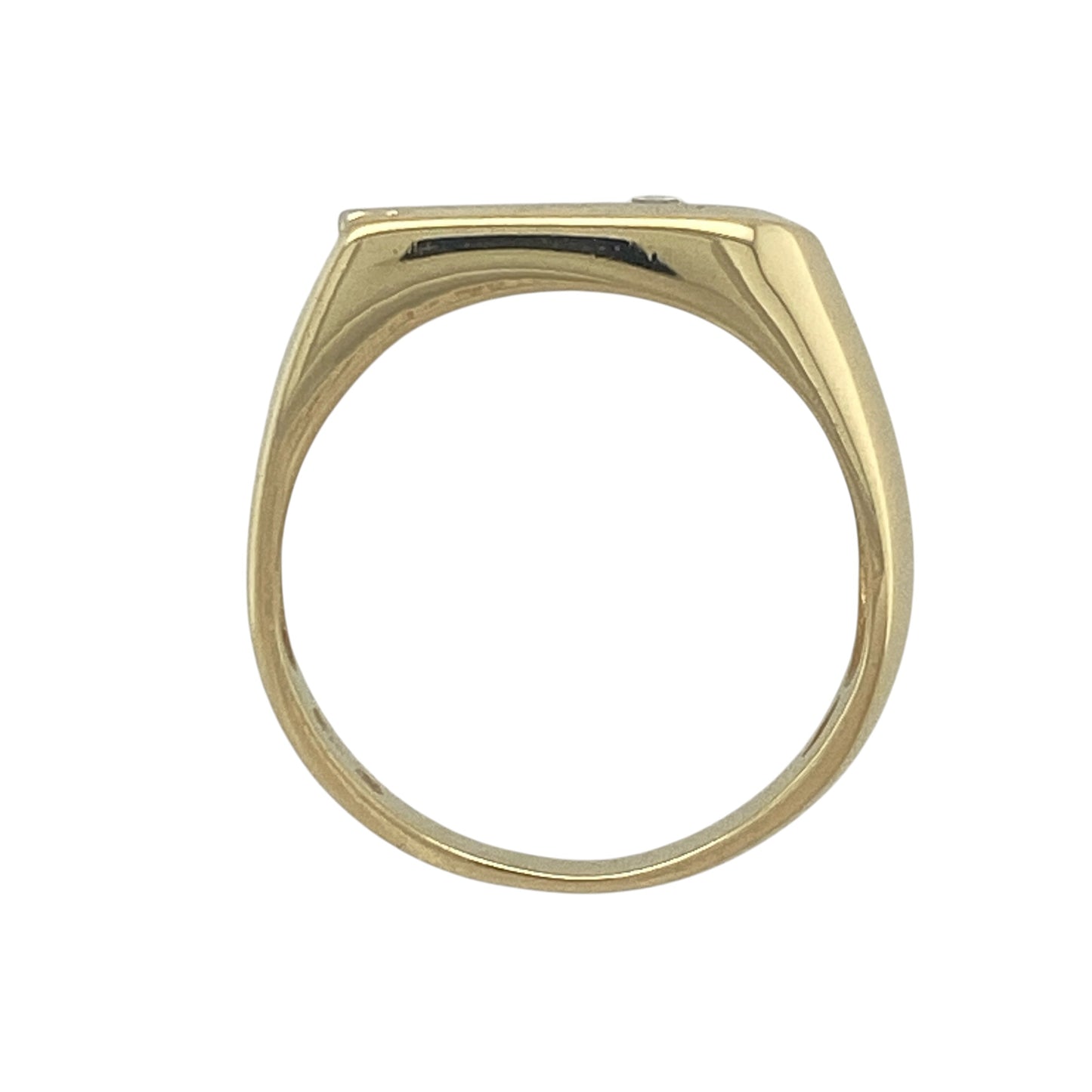 18ct Gold & Cubic Zirconia Signet Ring
