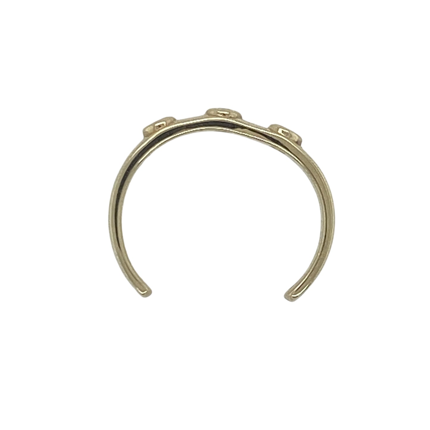 9ct Gold & Cubic Zirconia Trilogy Toe Ring